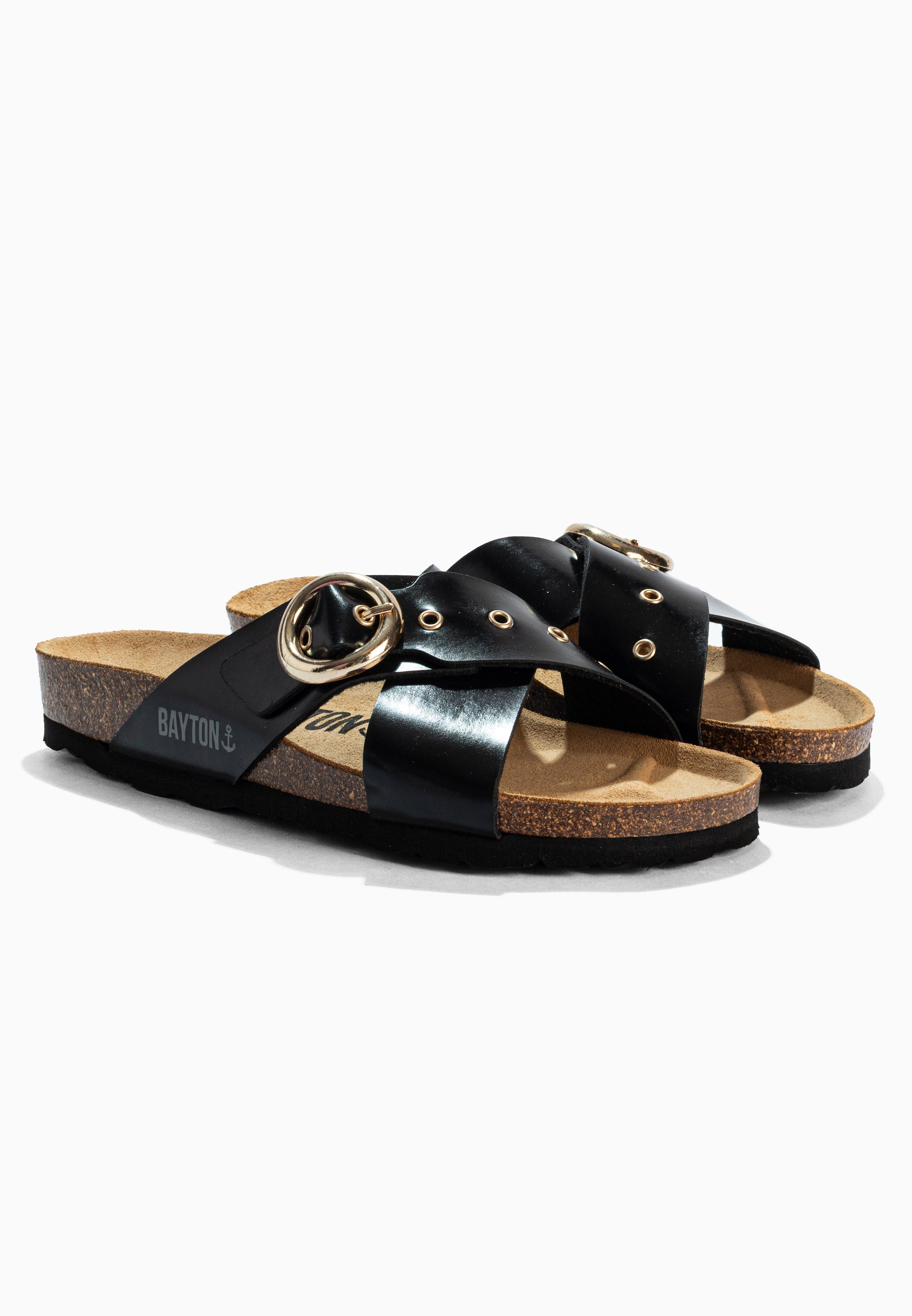 Black Cordoba 2 Strap Sandals
