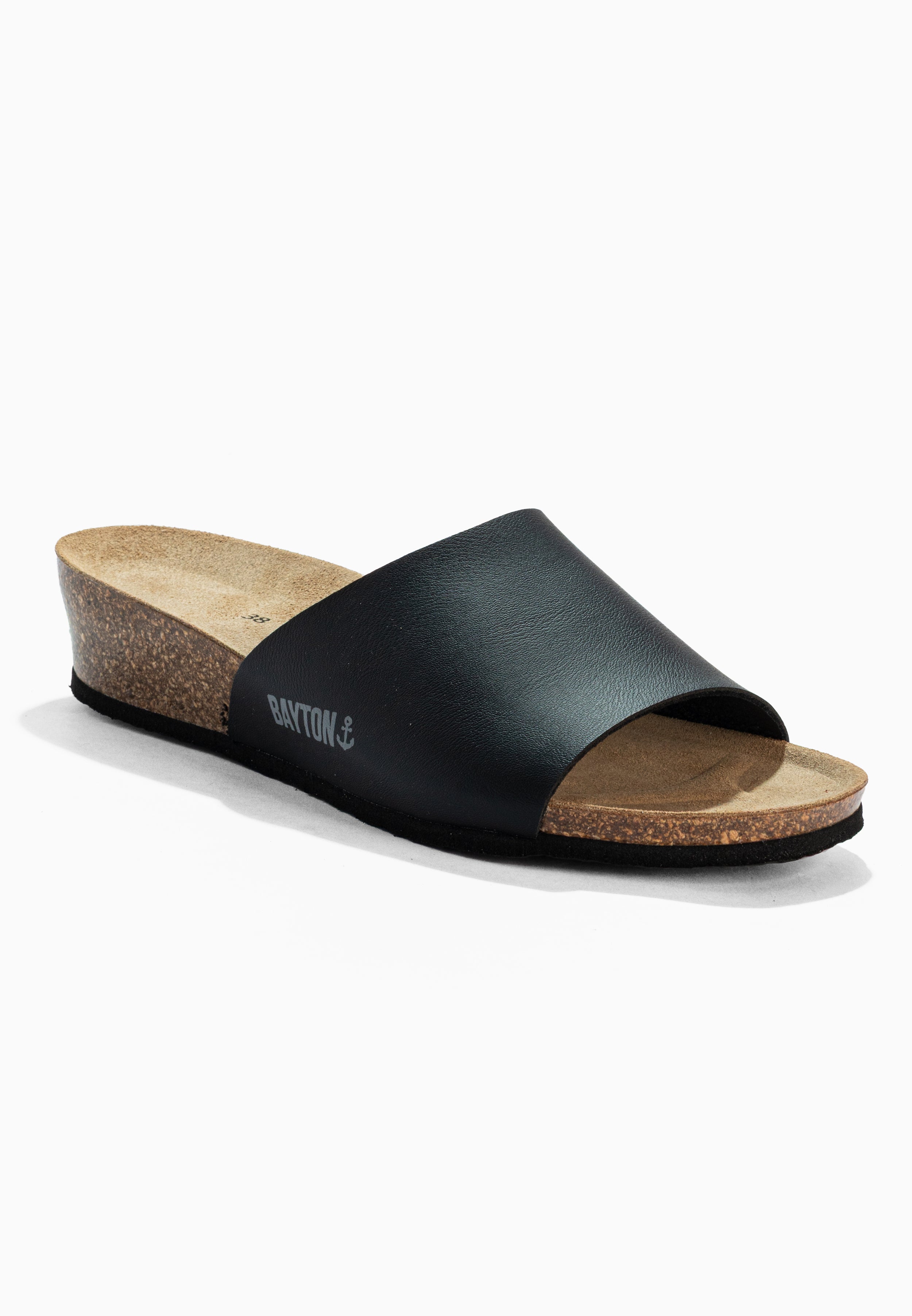 Sandalias Ventura Cuña Y Semicuña Negro