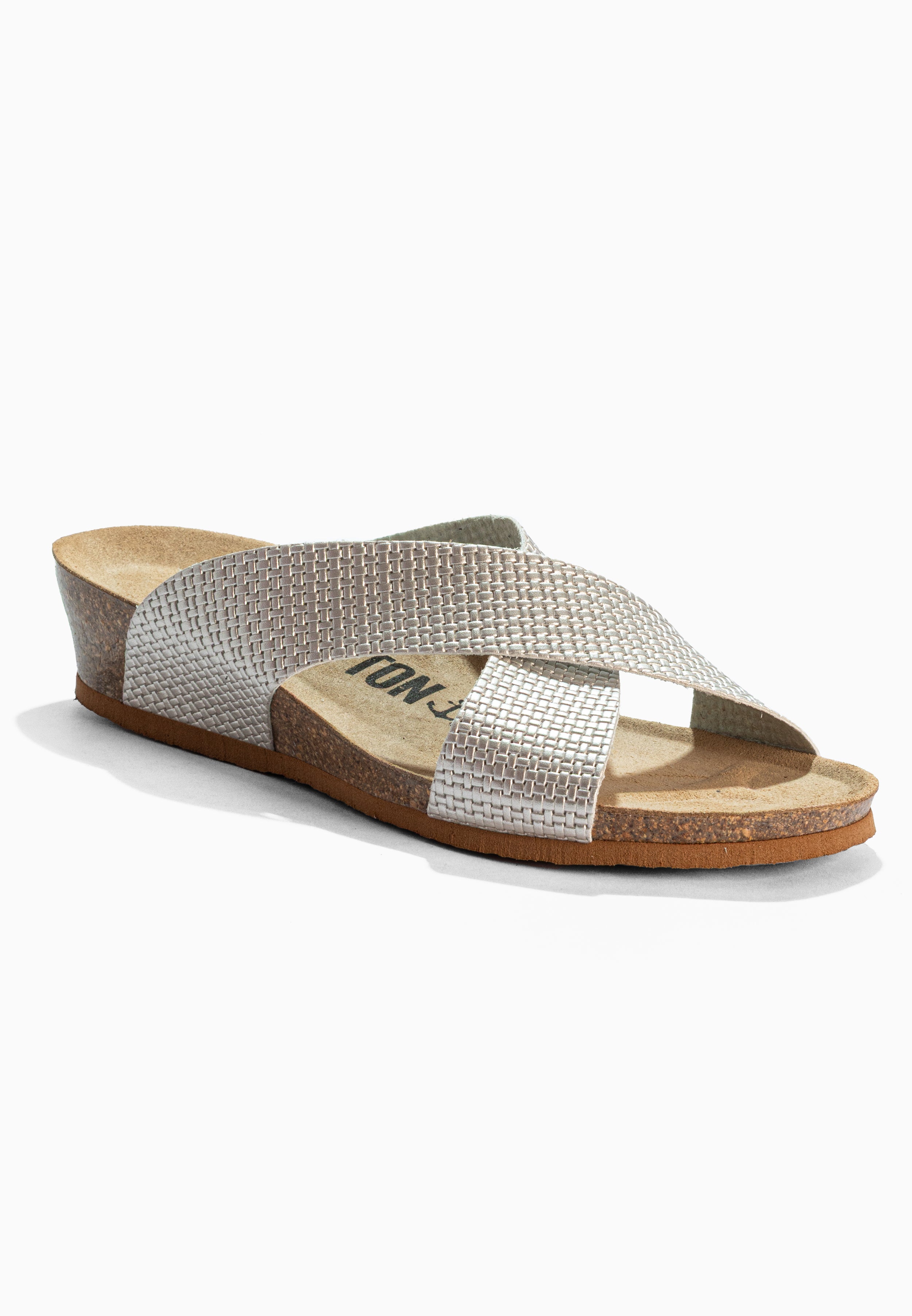 Sandalias Marta Plata Cuña Y Semicuña