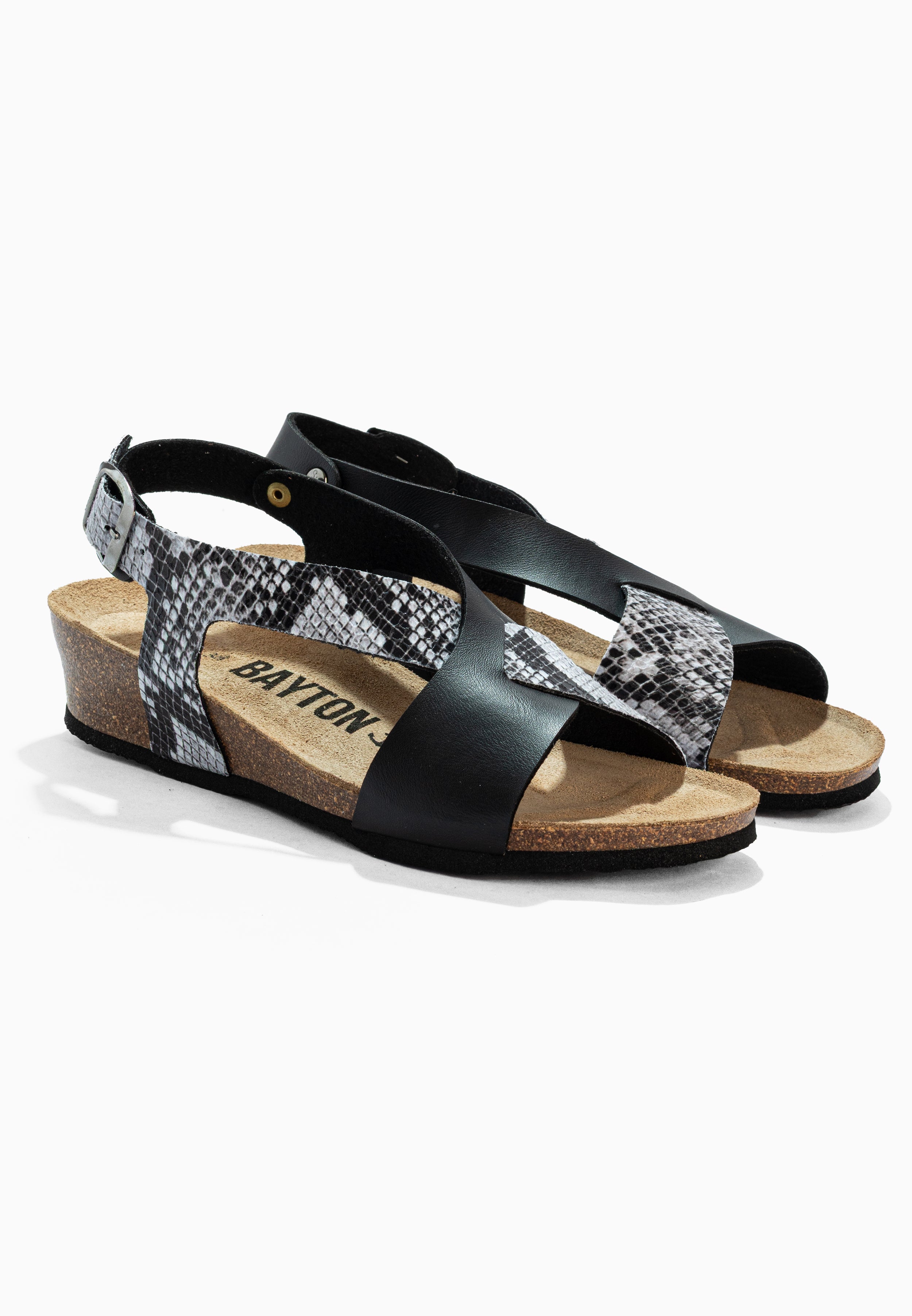 Sandalias Salamanque Cuña Y Semicuña Negro