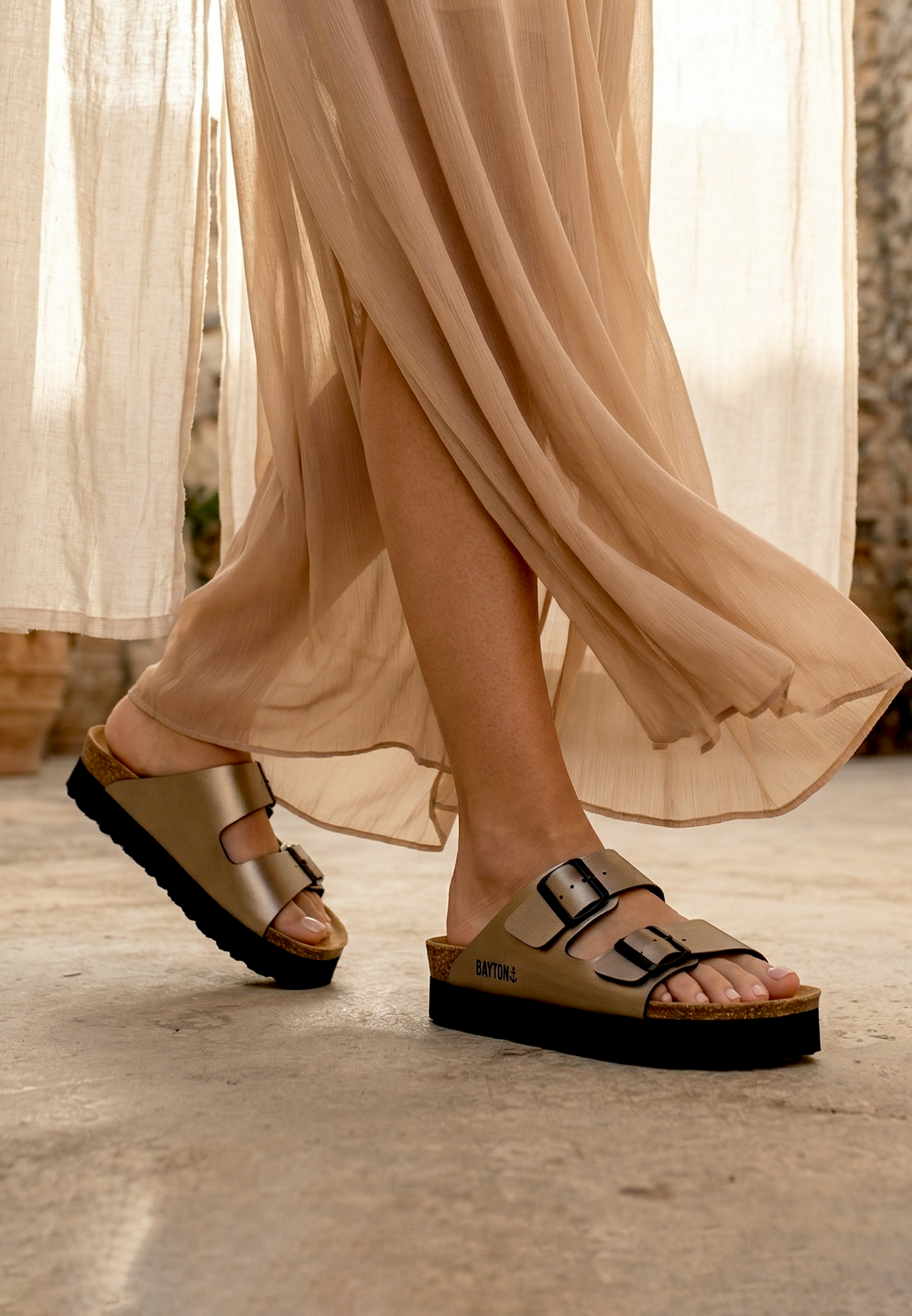 Sandales Japet Bronze à Plateforme