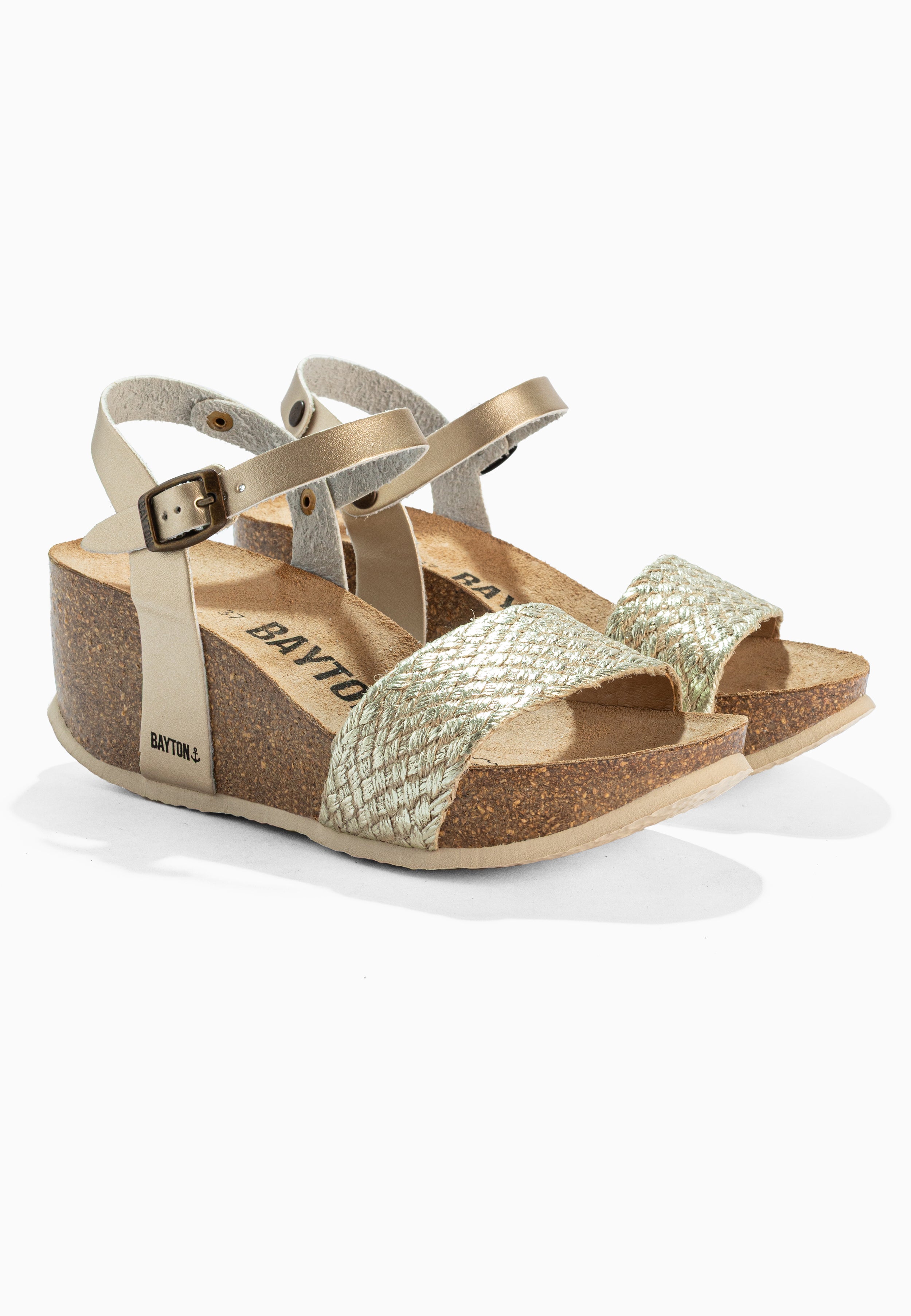 Sandalias Toledo Cuña y Semicuña Oro Claro