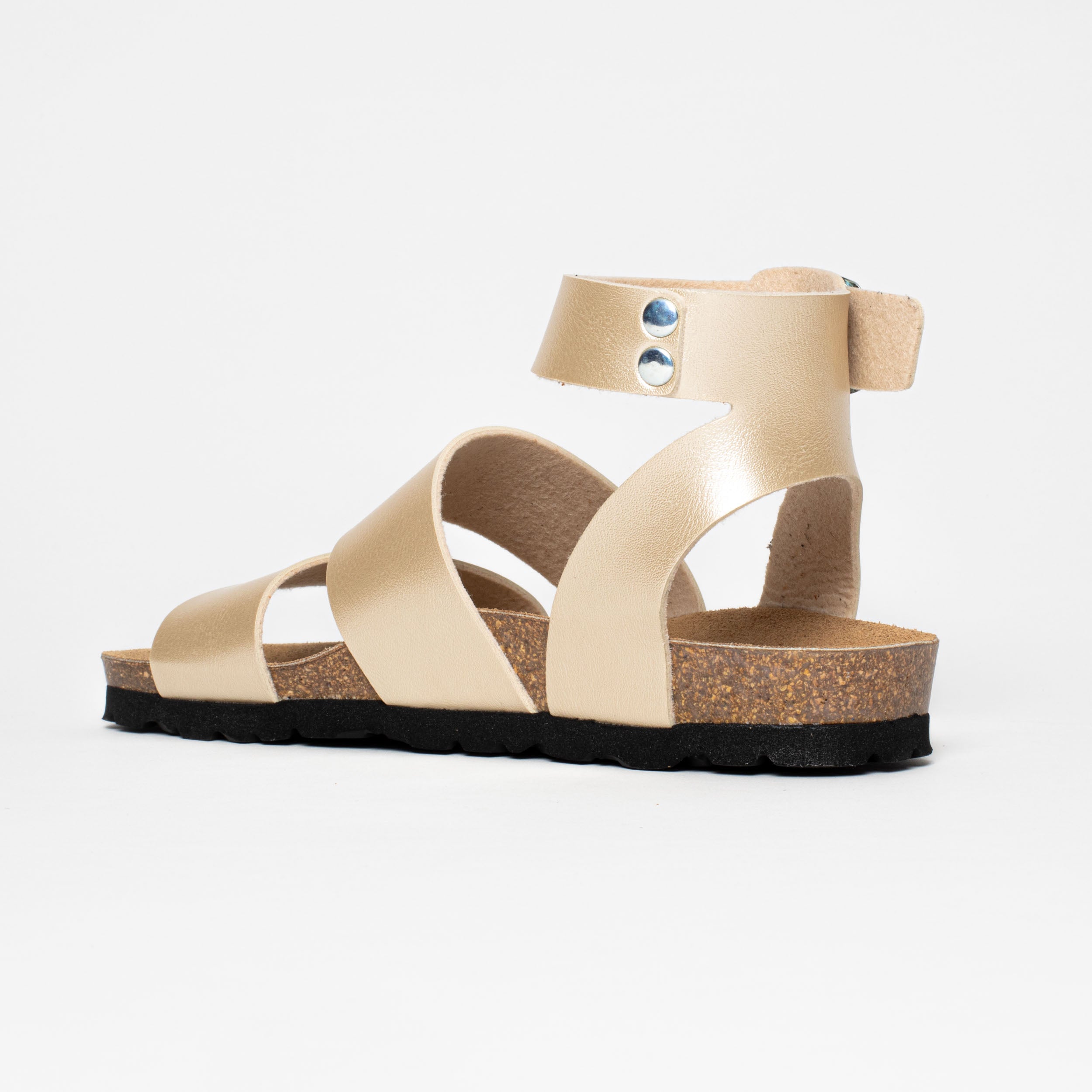 Soria Gold Multi-Strap Sandals