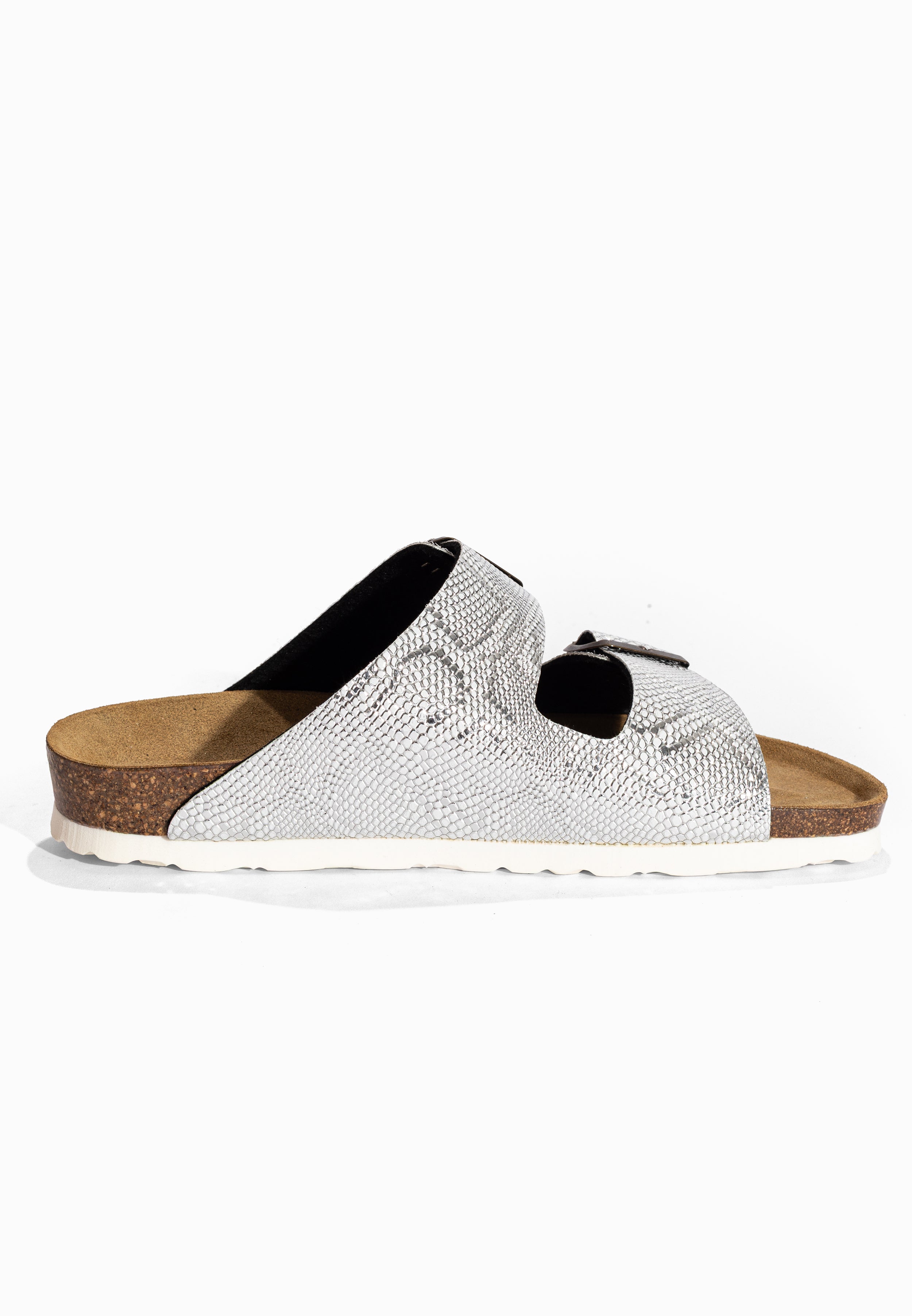 Sandalias Atlas 2 Tiras Plata