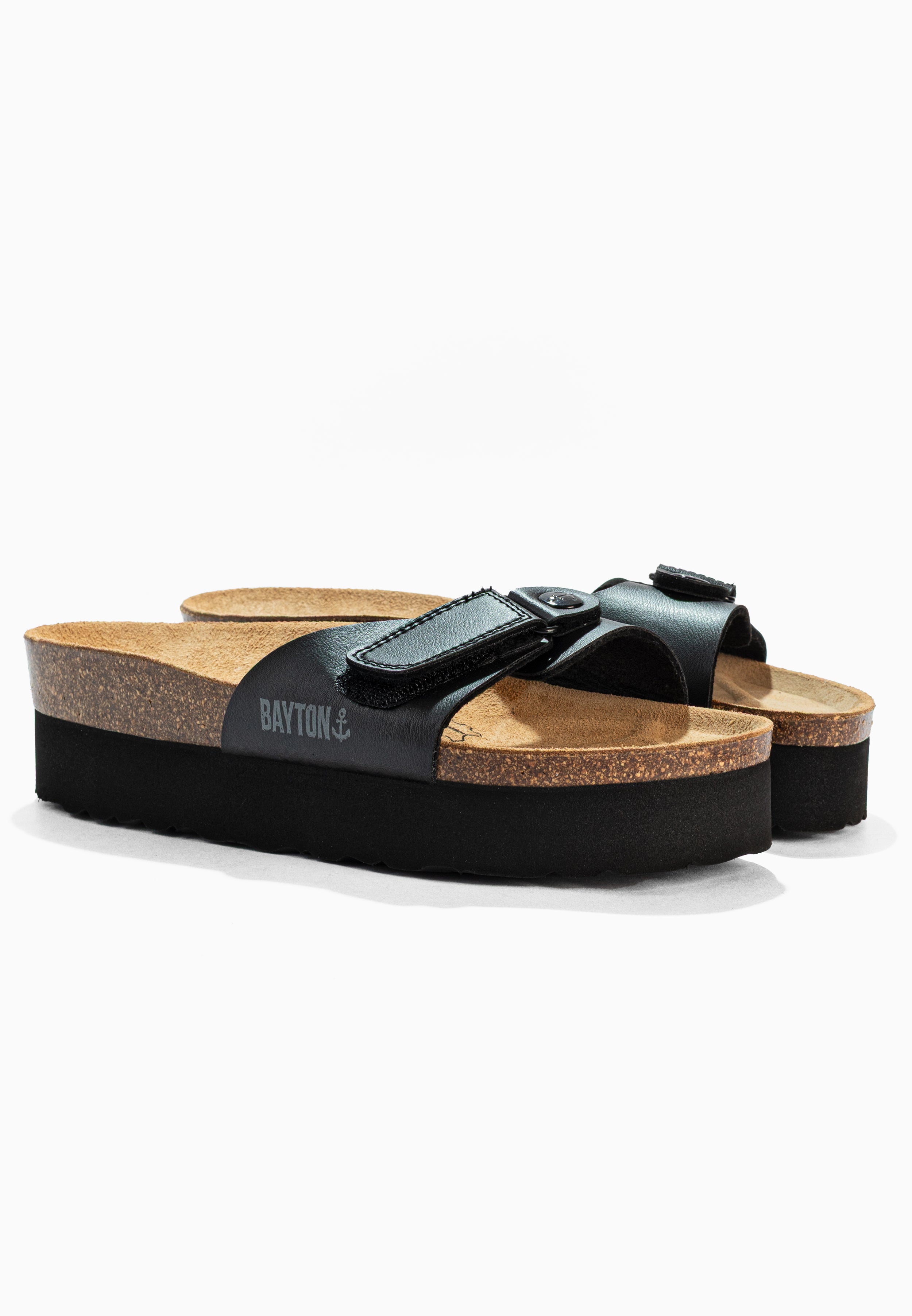 Sandales Calypso Noir à Plateforme