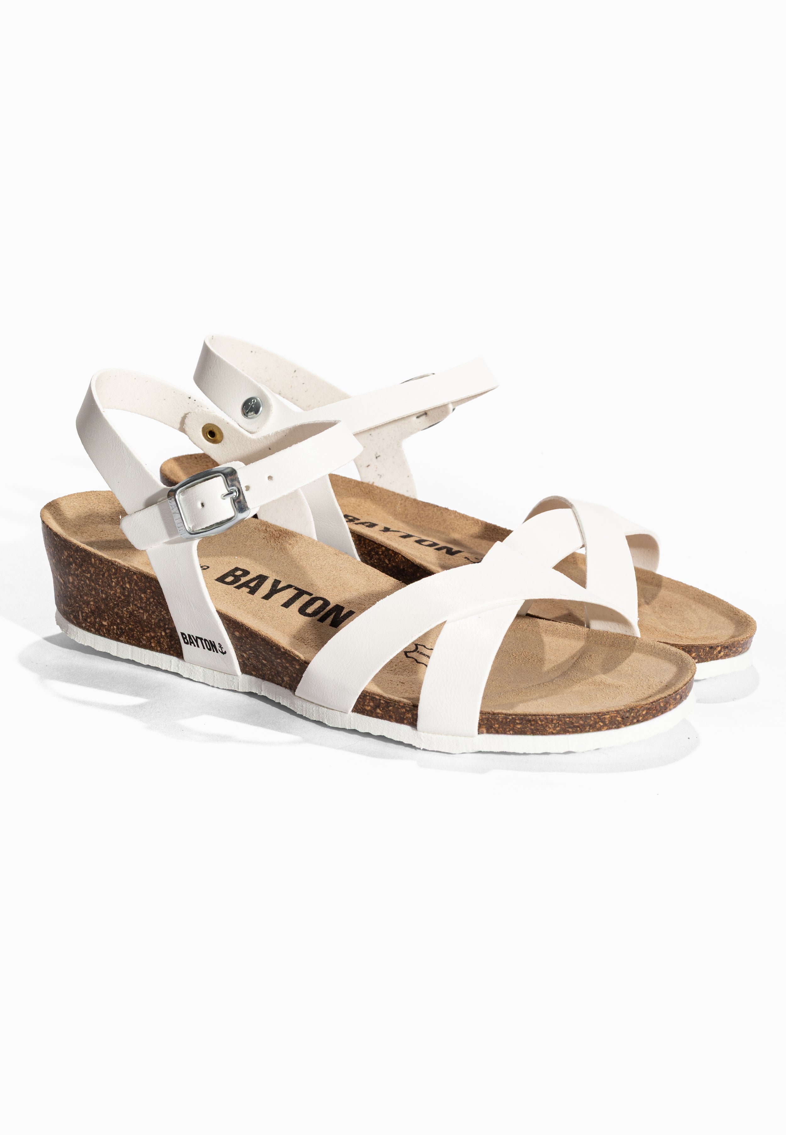 Sandales Canberra Blanc Compensées et Semi-compensées