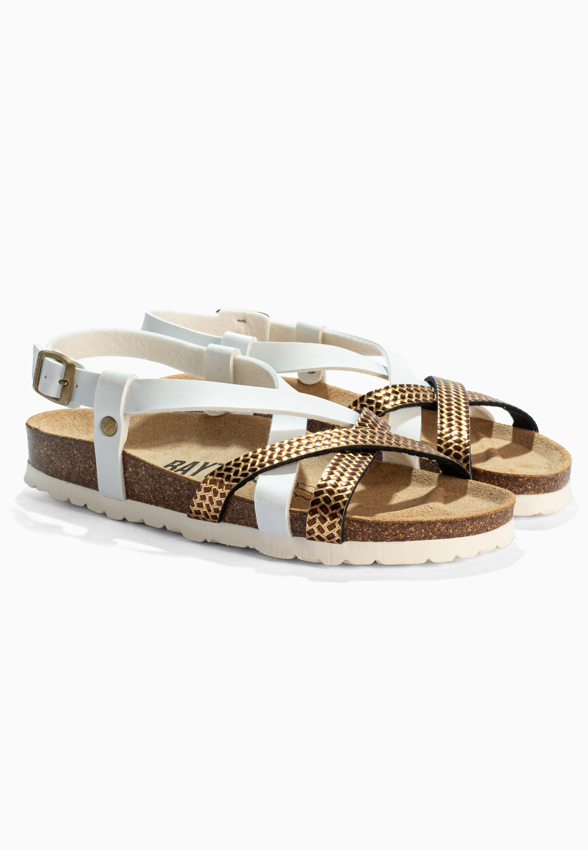 Kari Multibrides Sandalias Blancas Y Doradas