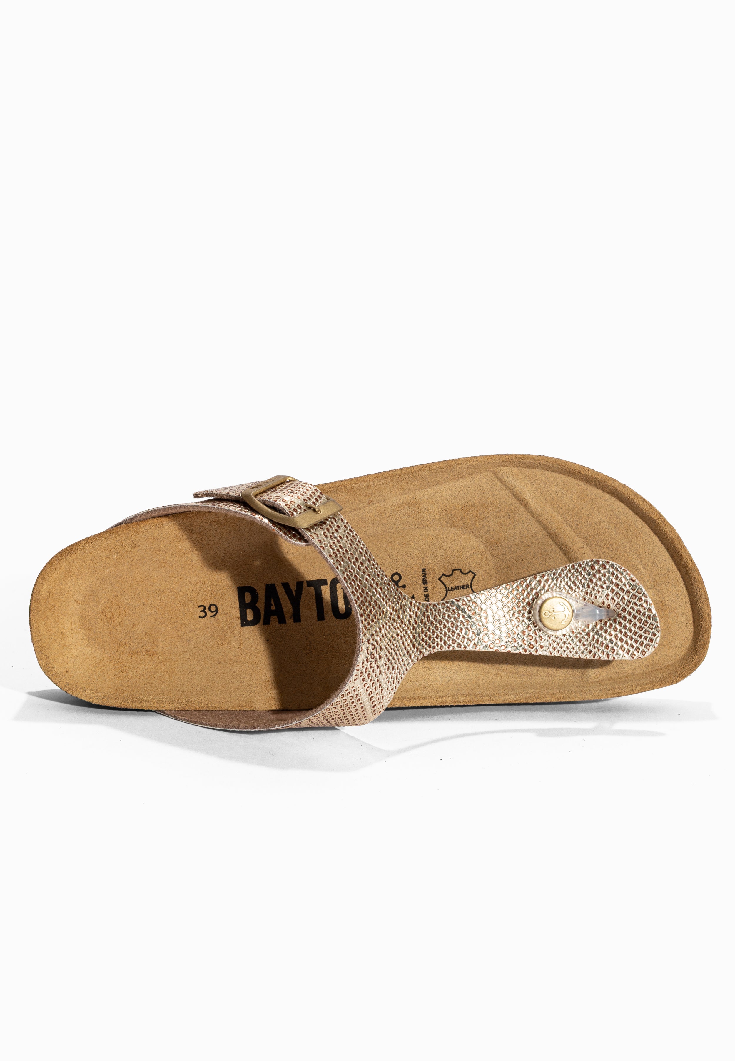 Light Gold Mercury Toe-Thong Sandals
