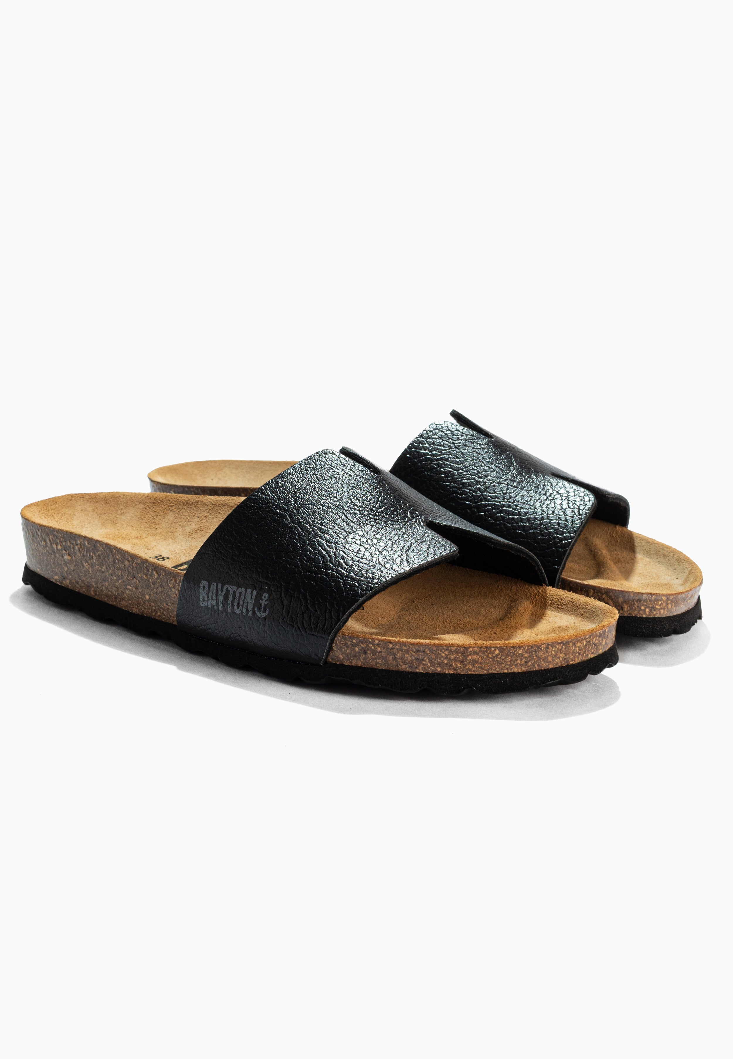 Djilian Black 1 Strap Sandals