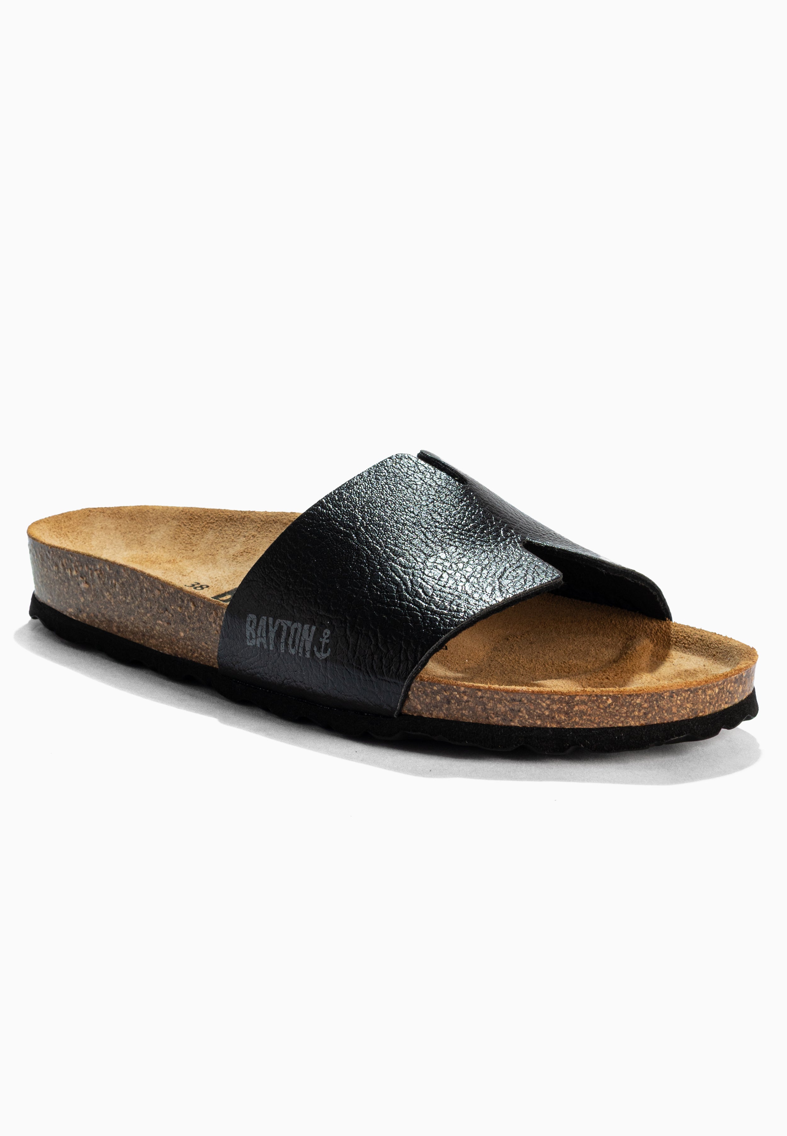 Djilian Black 1 Strap Sandals