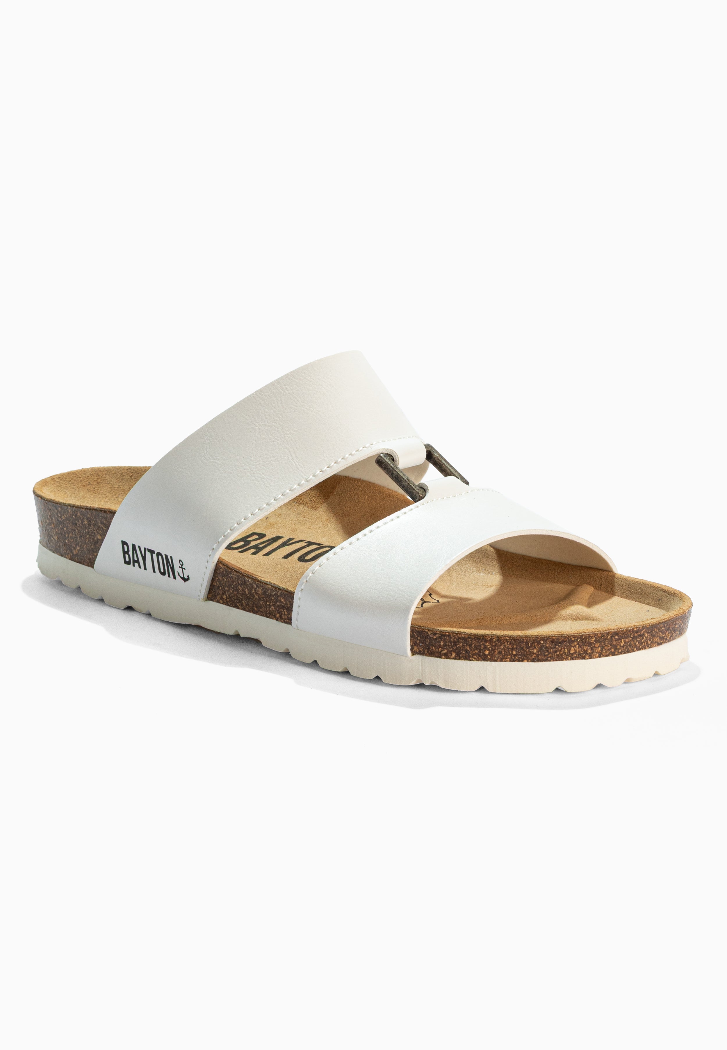 Navia White 2 Strap Sandals