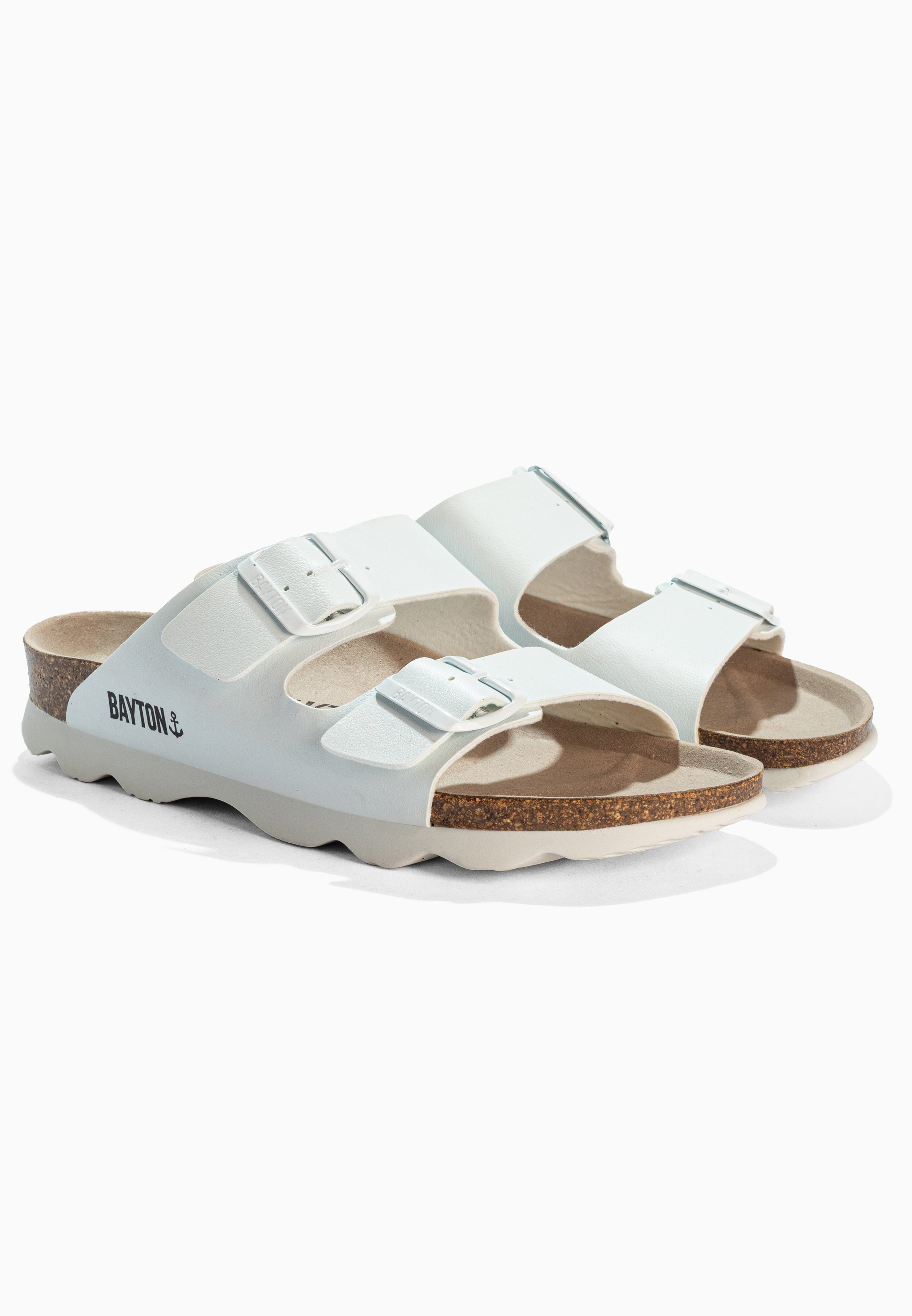 Atlas White 2 Strap Sandals