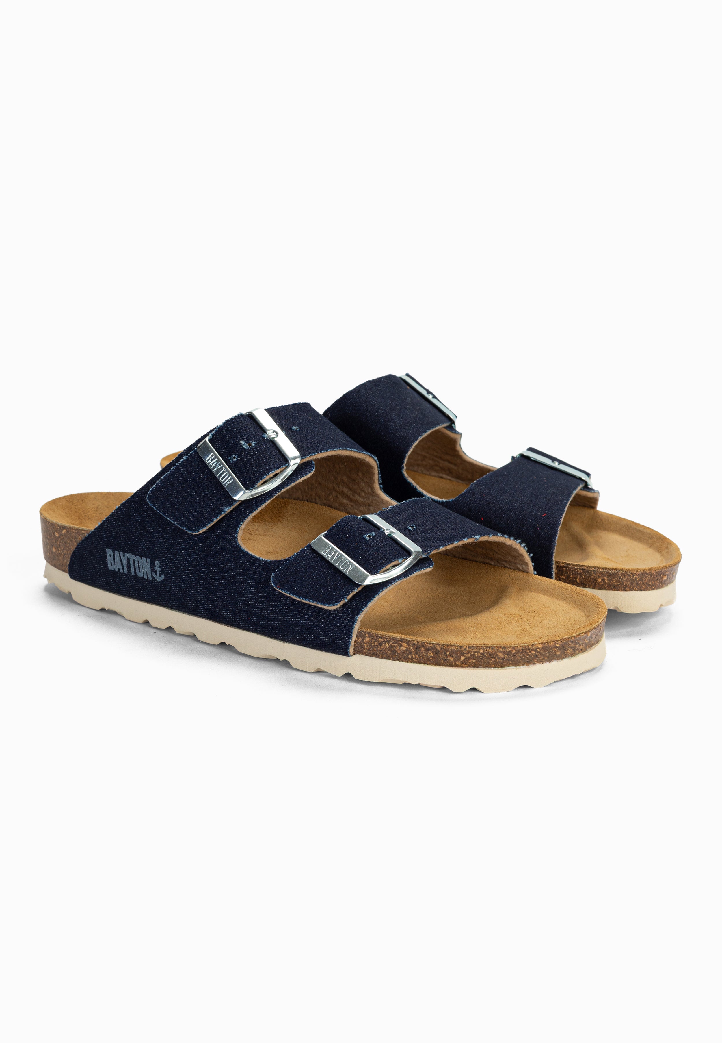 Sandales 2 Brides Atlas Bleu Ciel Denim