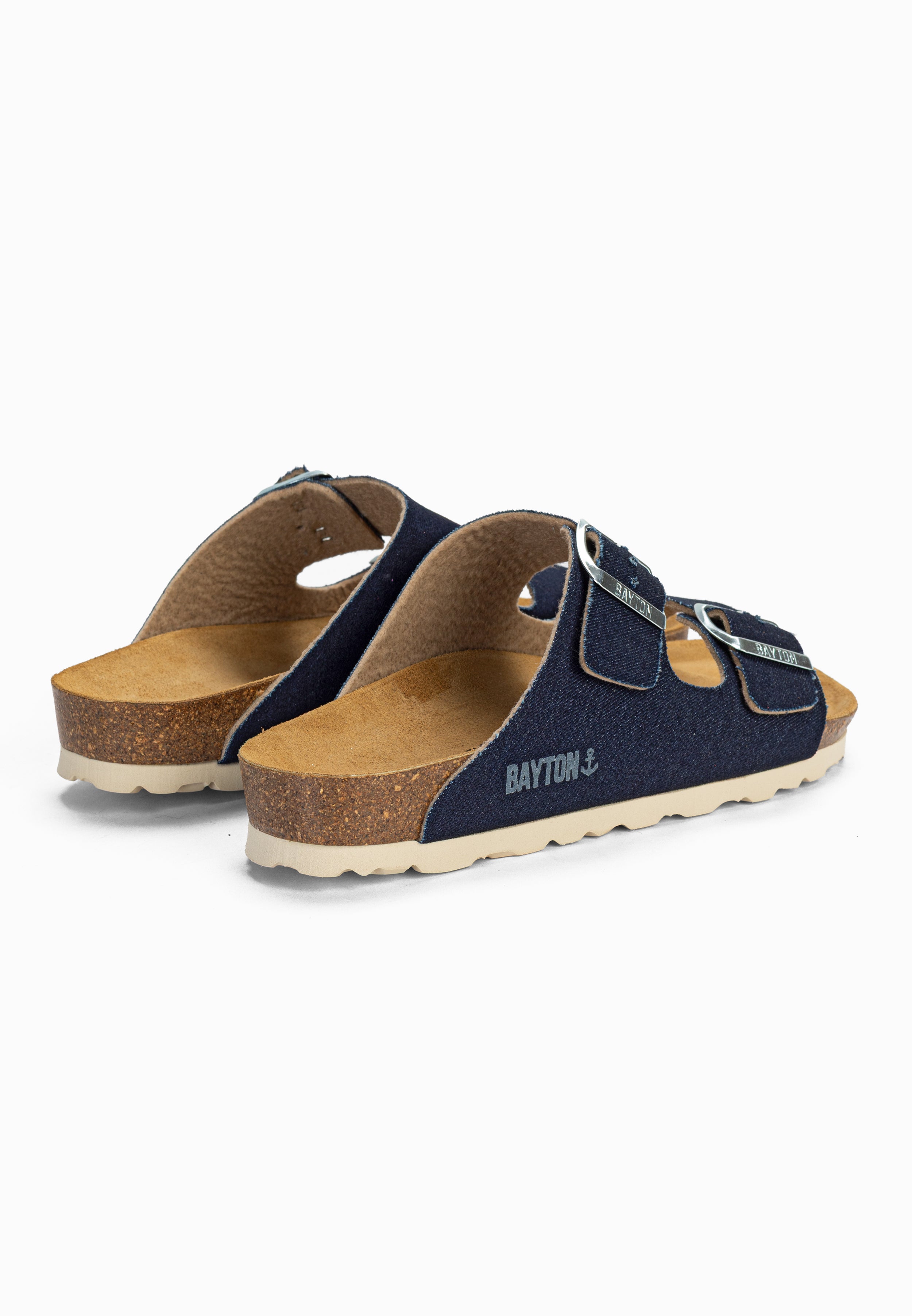 Sandales 2 Brides Atlas Bleu Ciel Denim