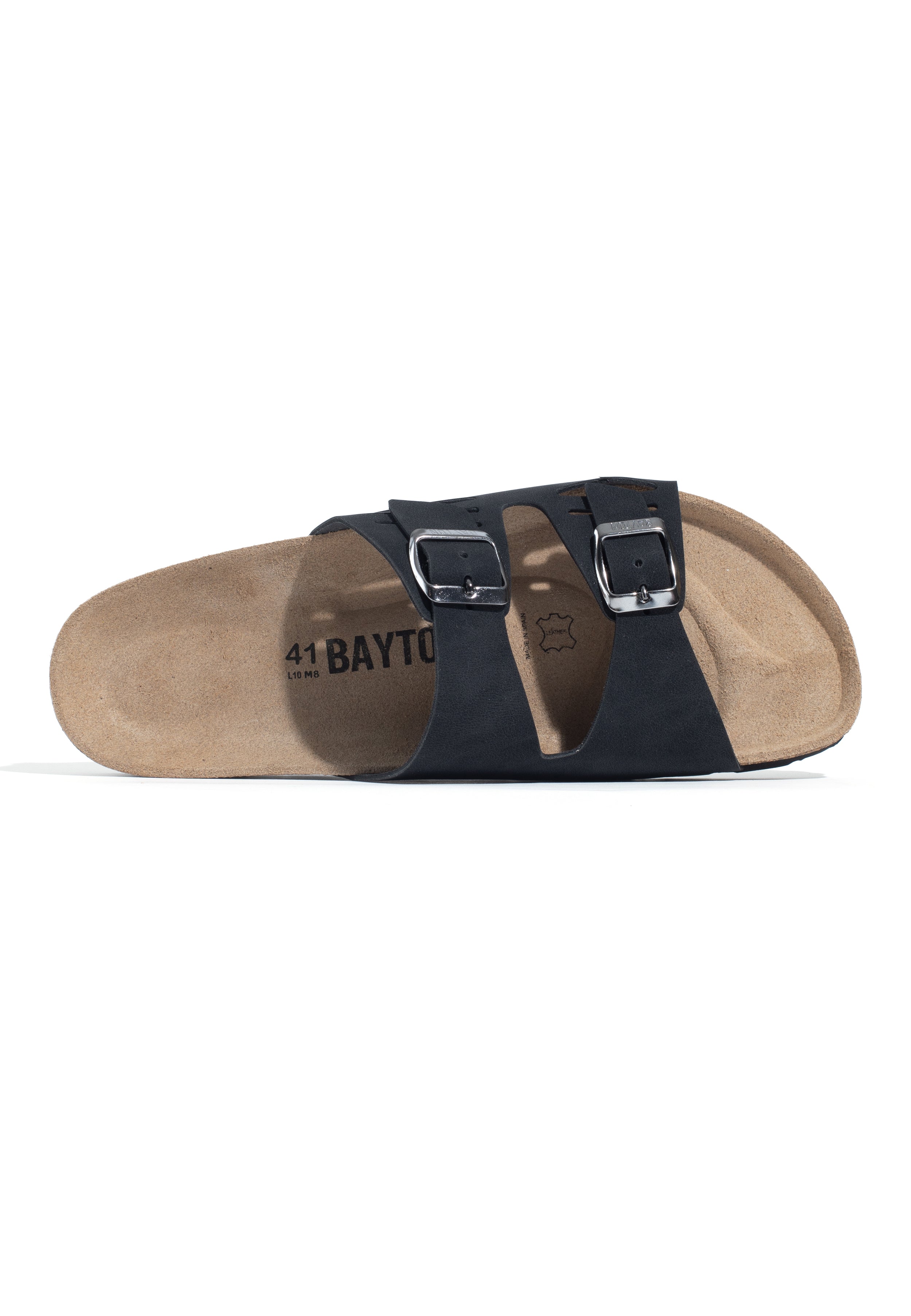 Athol Black 2 Strap Sandals