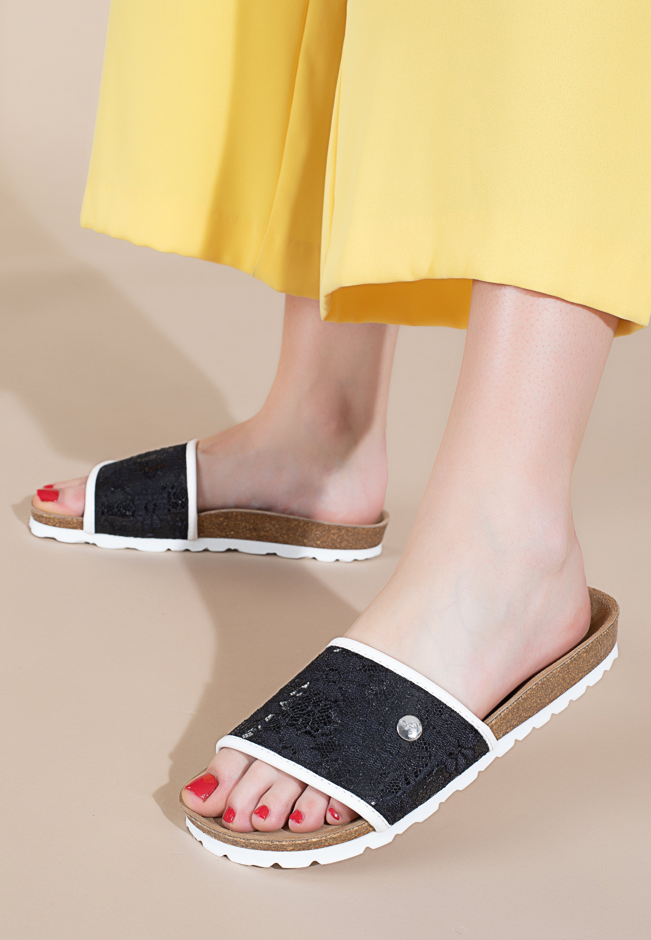 Sandales Clotilde Noir et Blanc