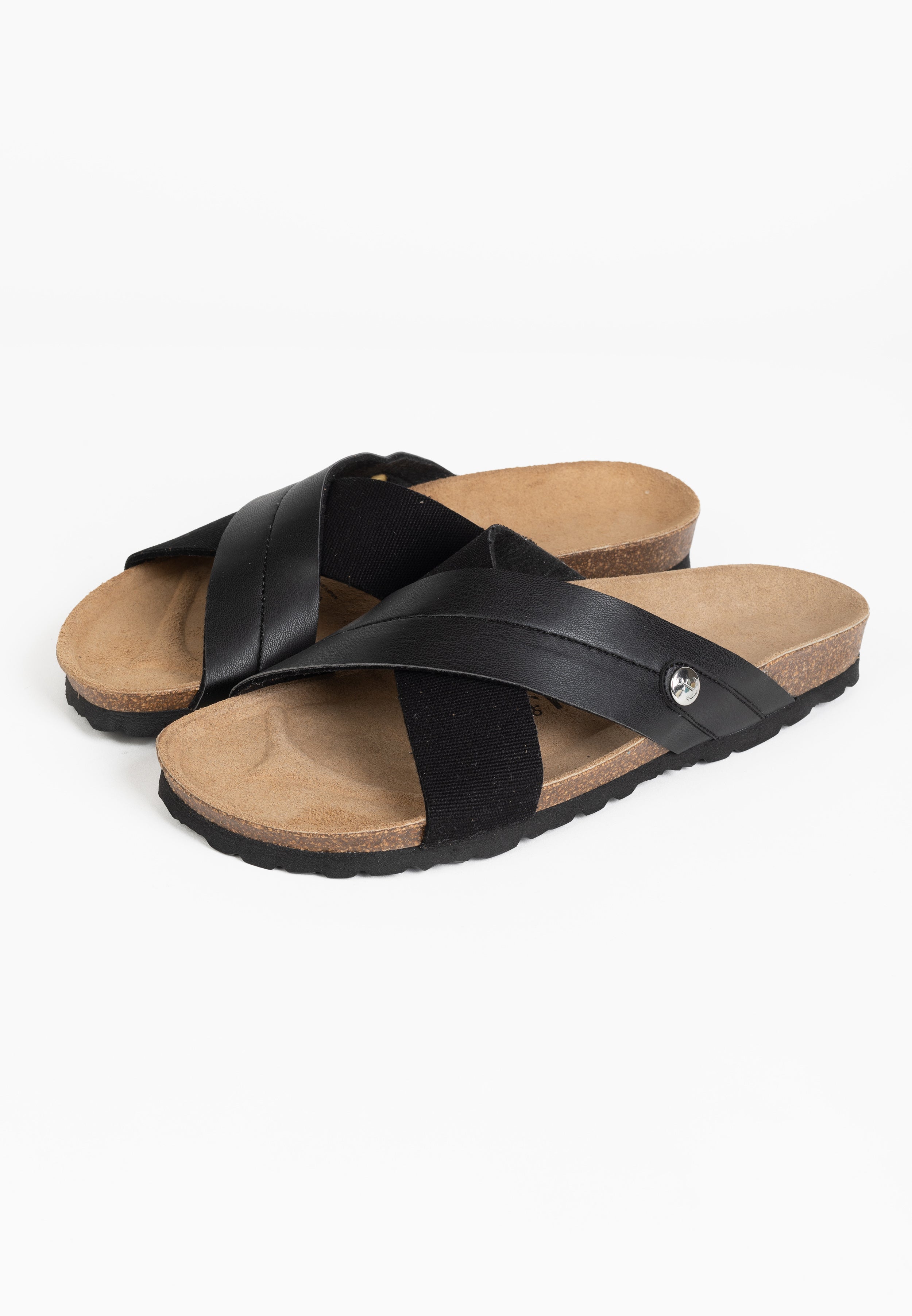 Mimizan Black 2 Strap Sandals