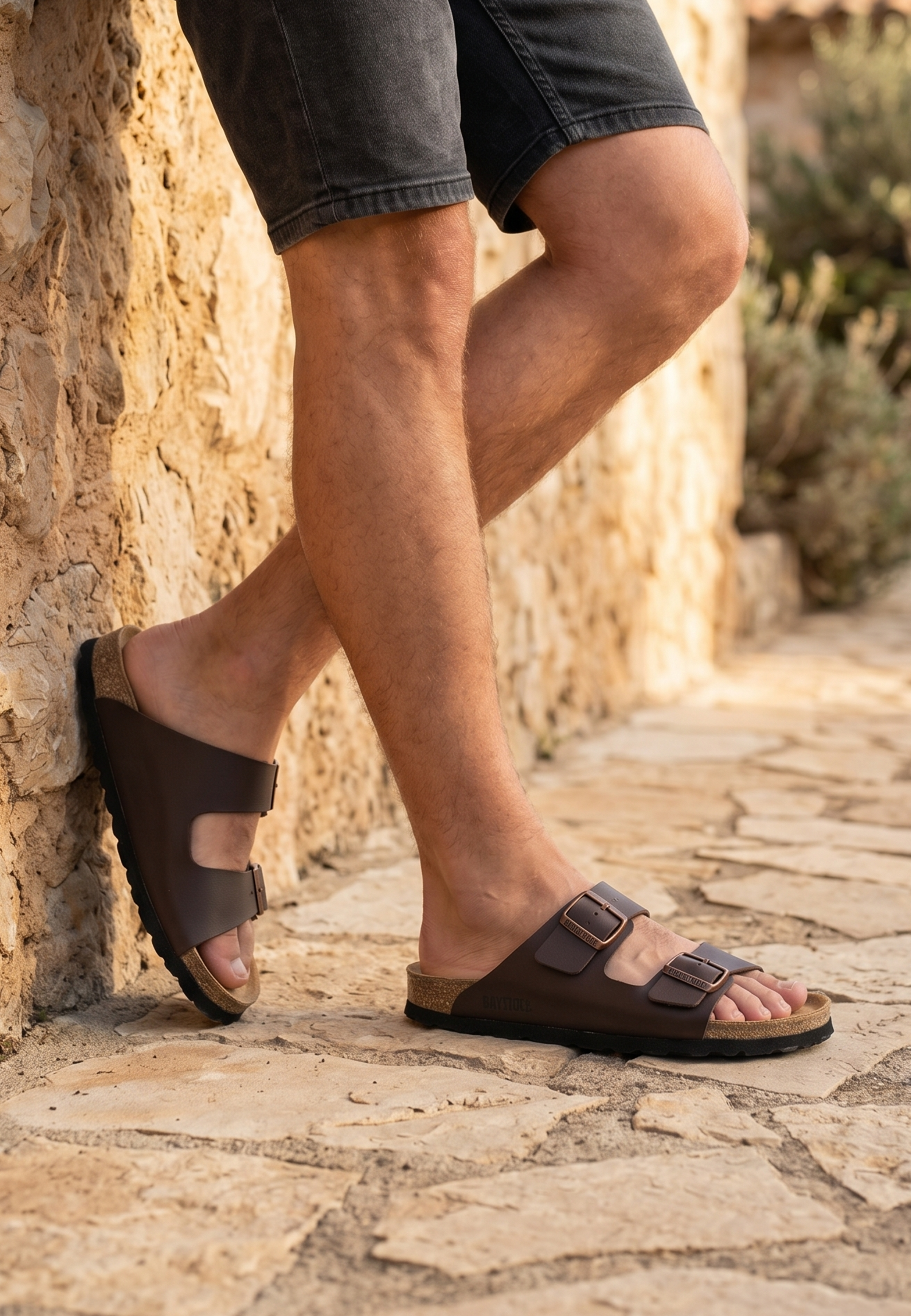 Sandales 2 Brides Atlas Marron