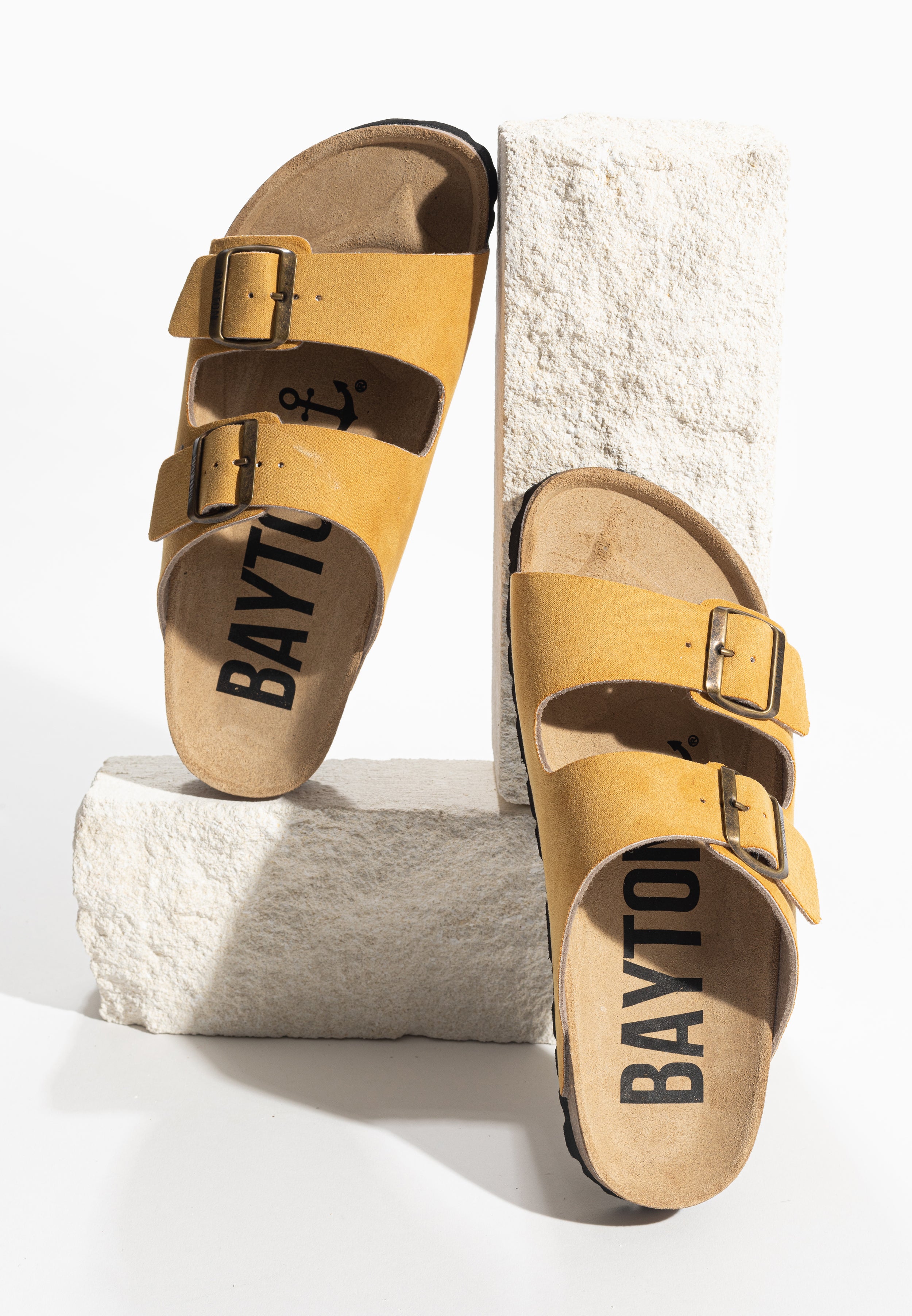 Atlas Yellow 2 Strap Sandals