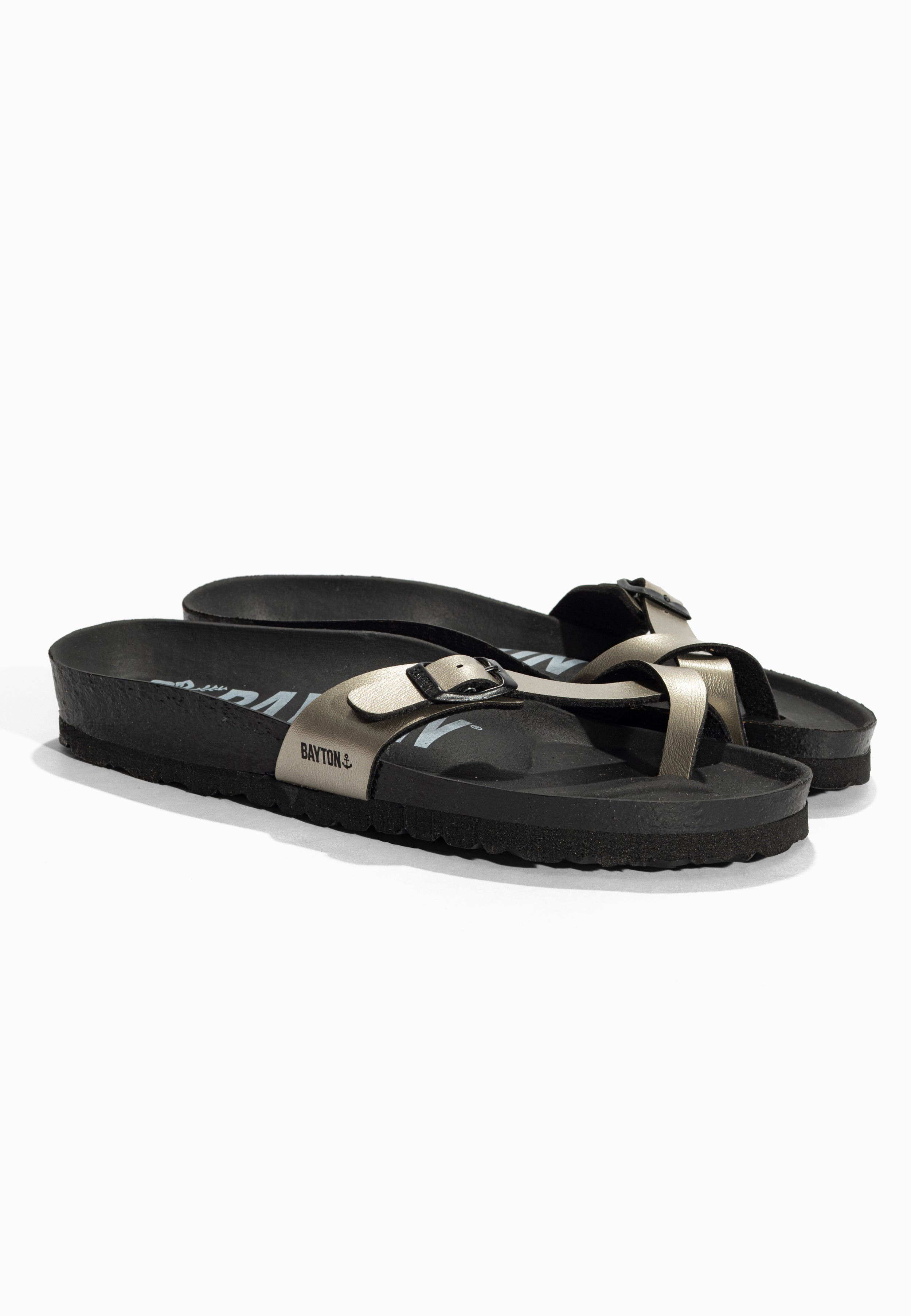 Junon Mocha Toe-Strap Sandals