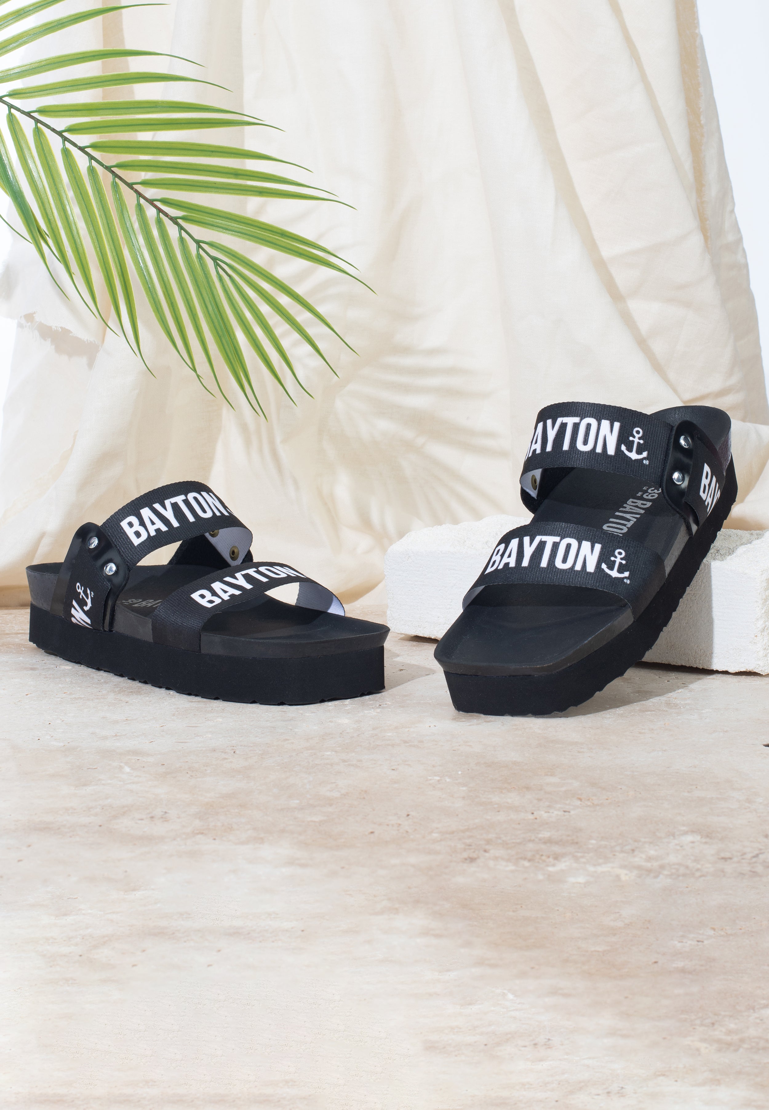 Sandales Solar Noir à Plateforme
