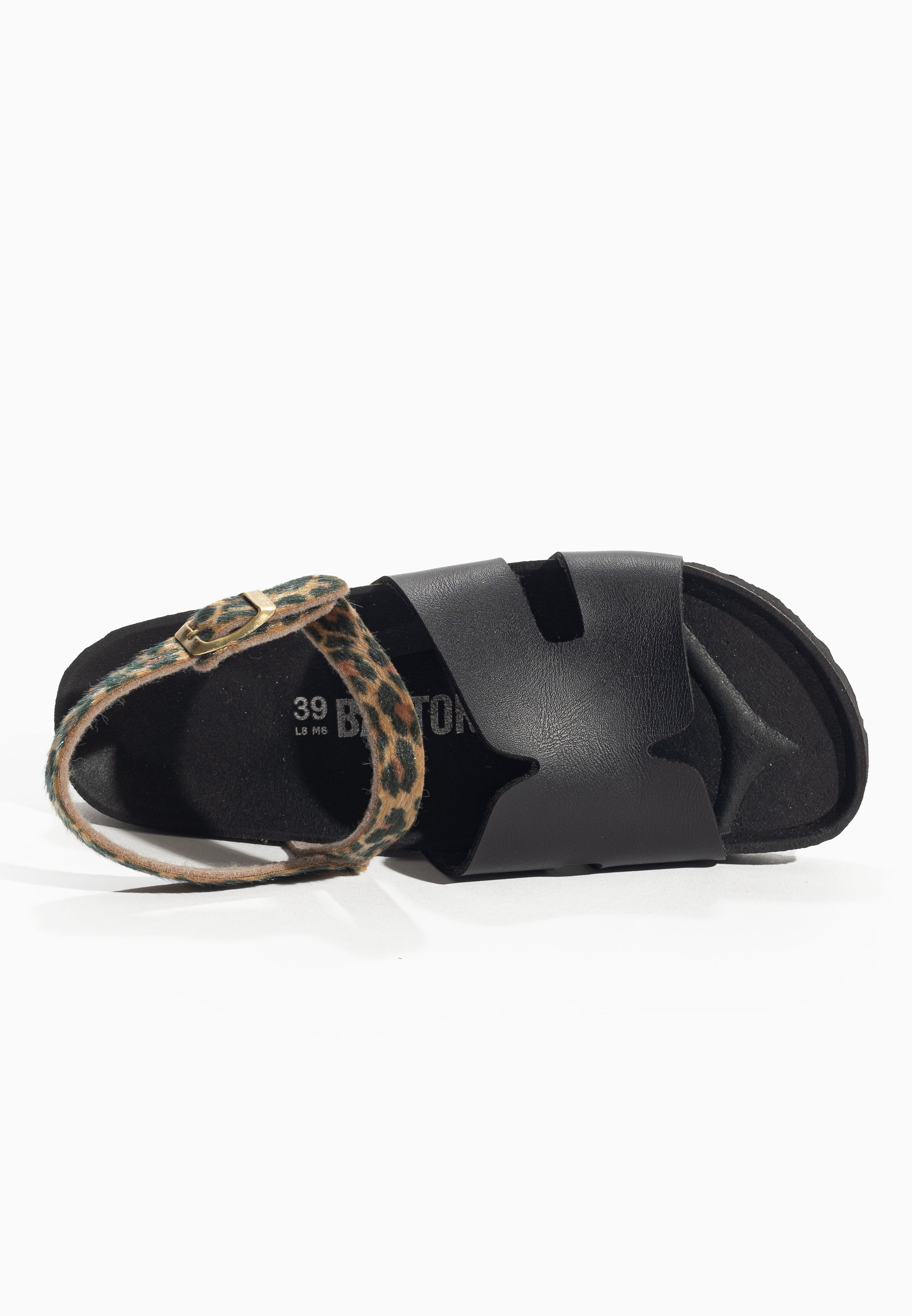 Sandalias Warhol en negro y leopardo