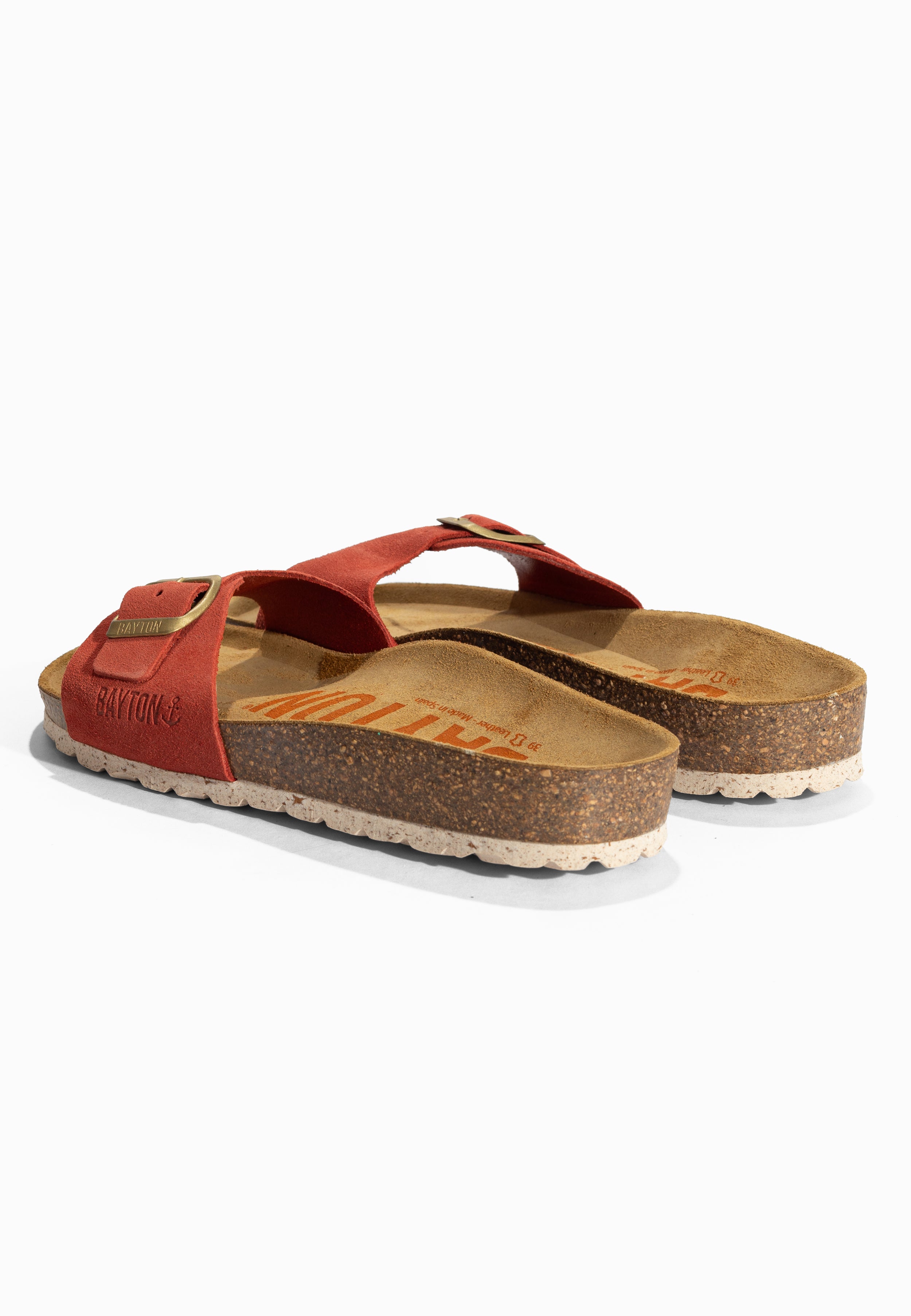 Sandales Zephyr Orange en Cuir Suédé