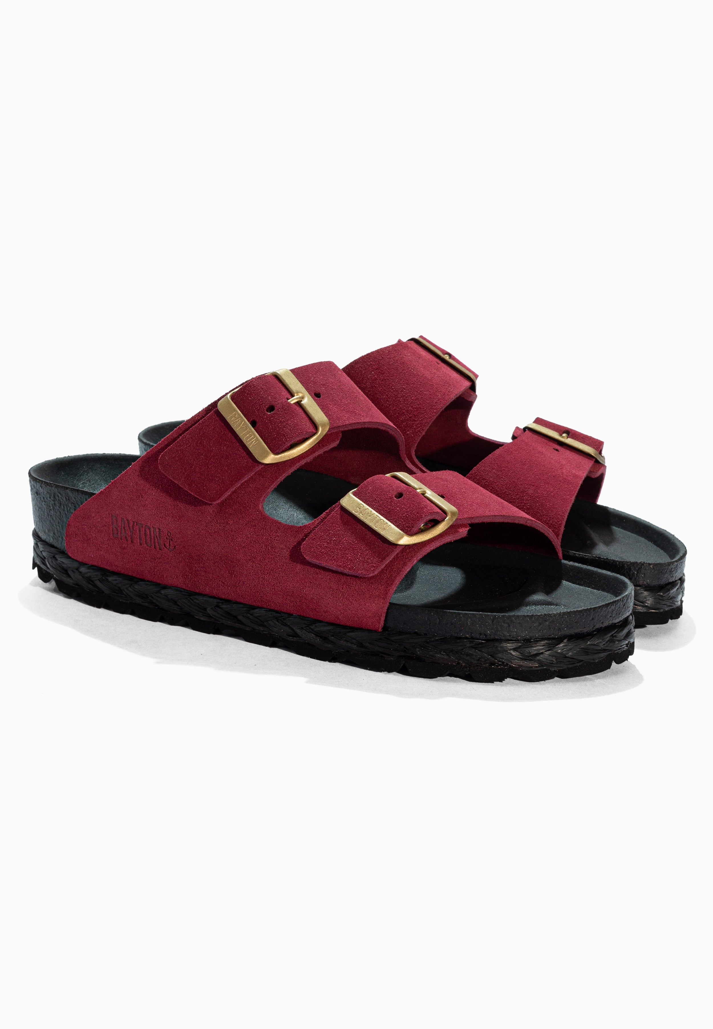 Sandales Benalla Bordeaux en Cuir Suédé