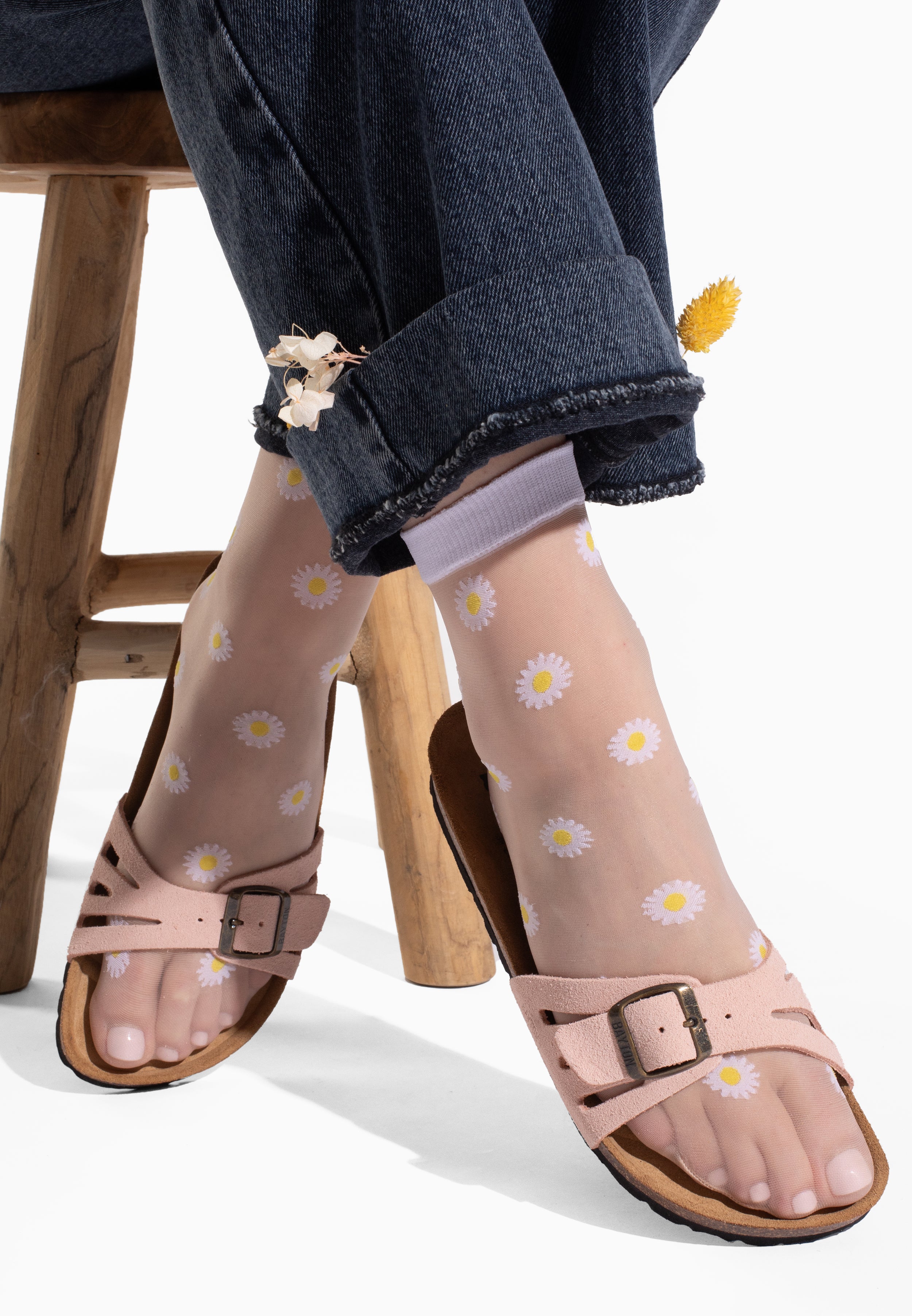 Sandales Athena Pêche en Cuir Suédé