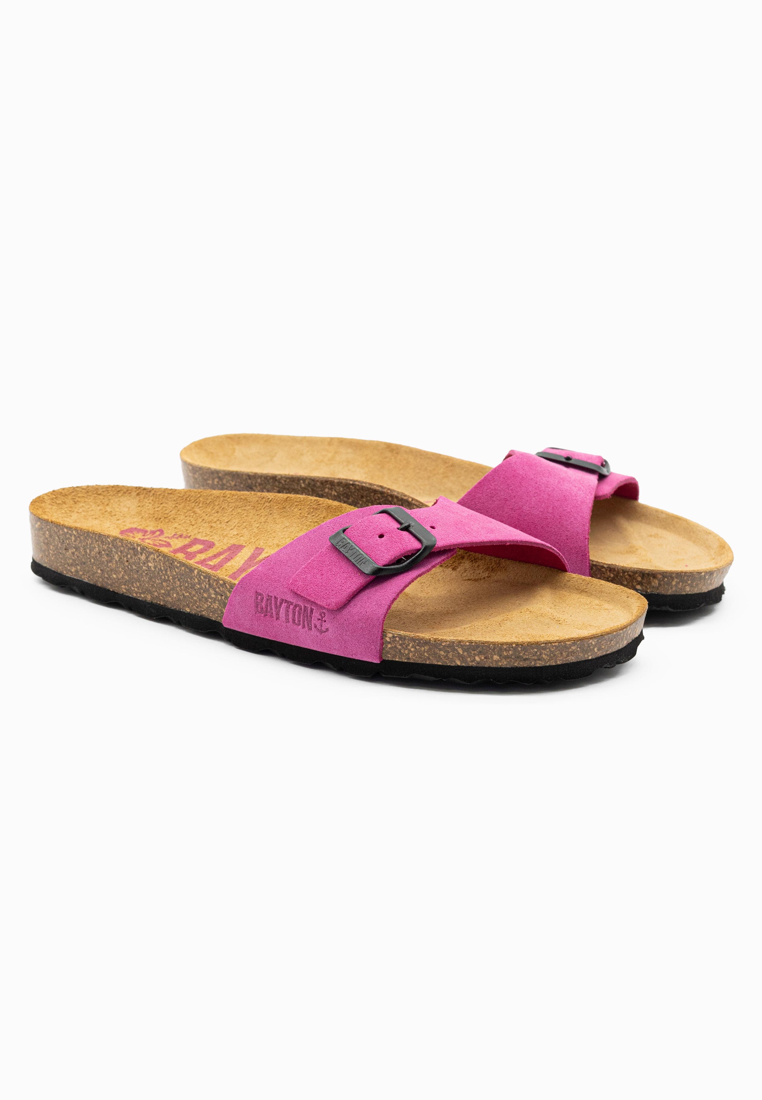 Zephyr Fluo Pink Suede Leather Sandals