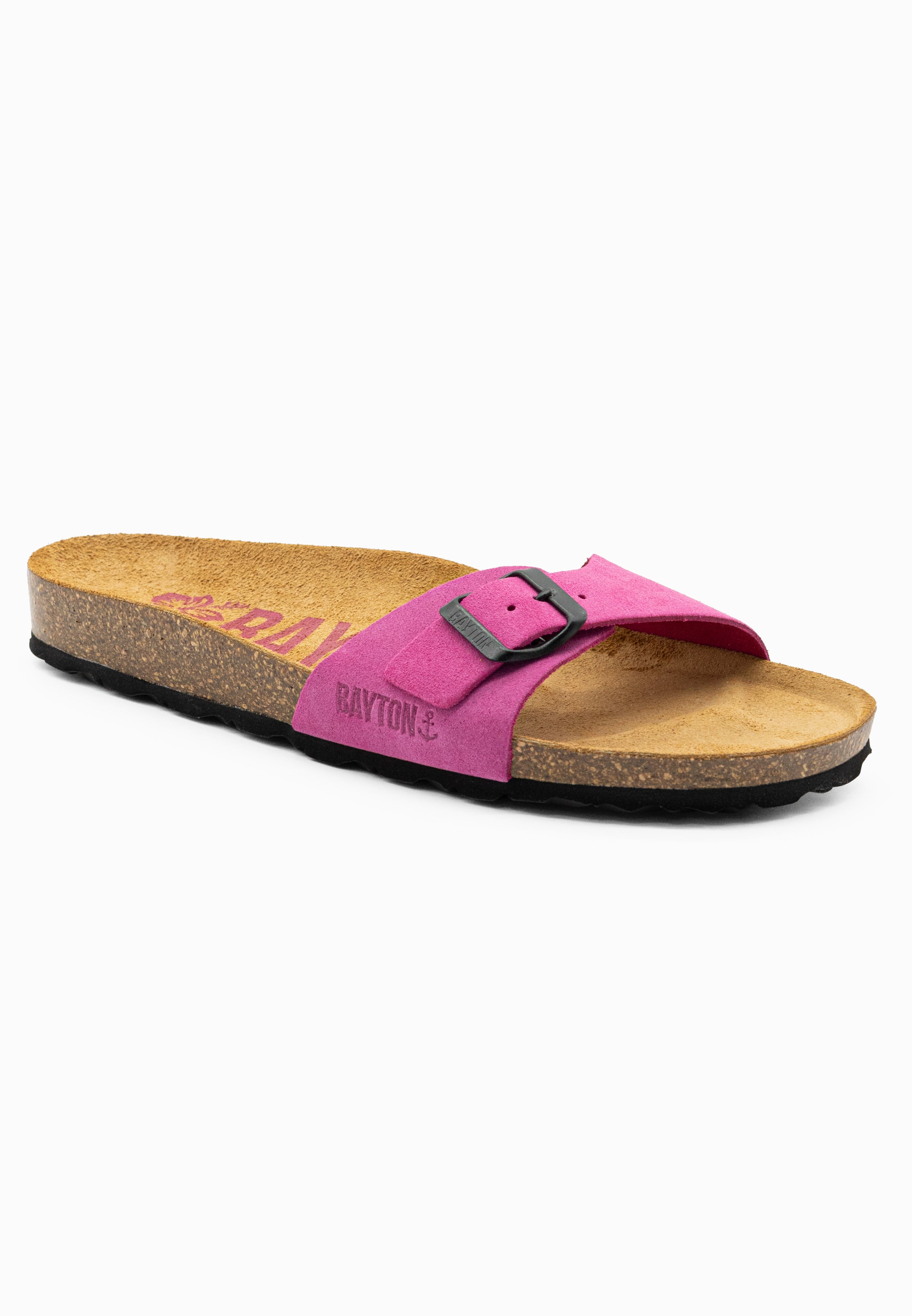 Zephyr Fluo Pink Suede Leather Sandals