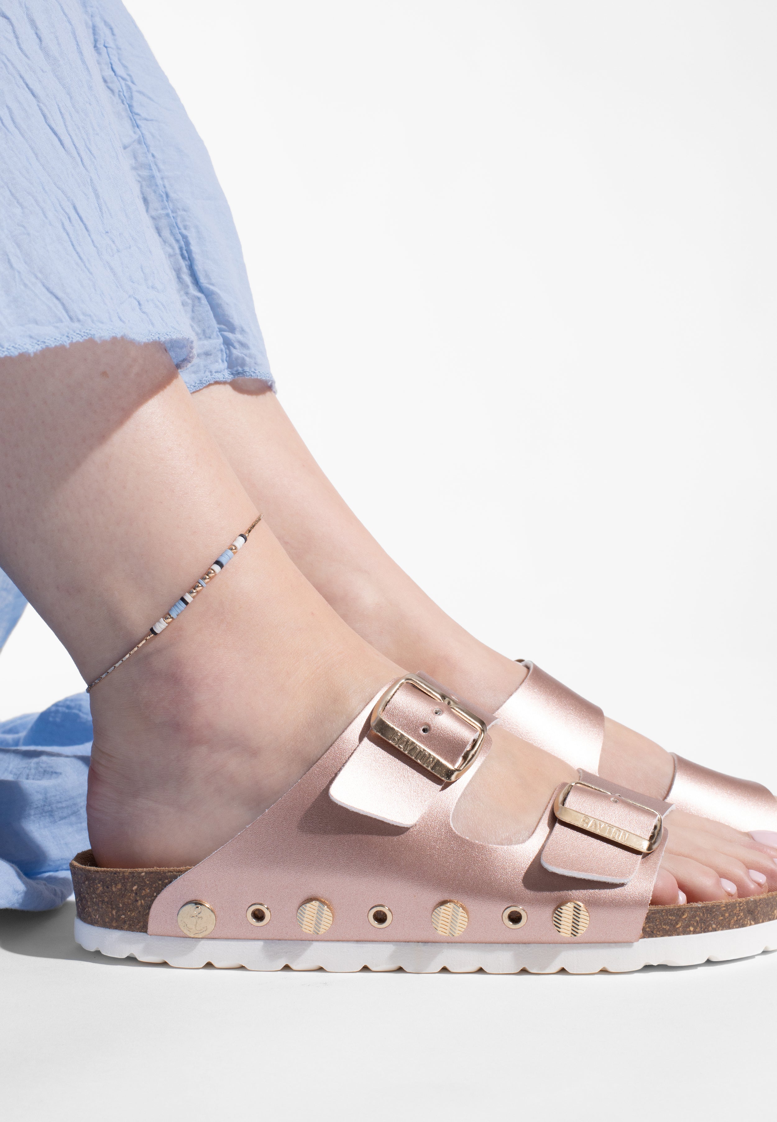 Rivalta Rose Gold Sandals
