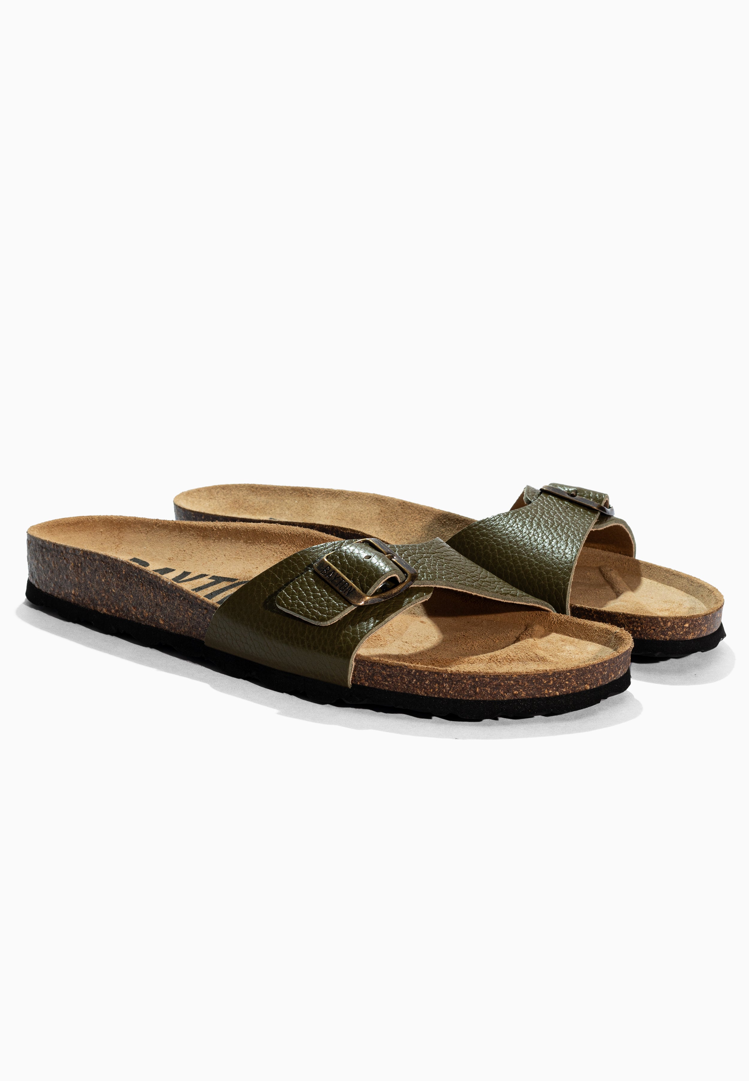 Zephyr Khaki Leather Sandals