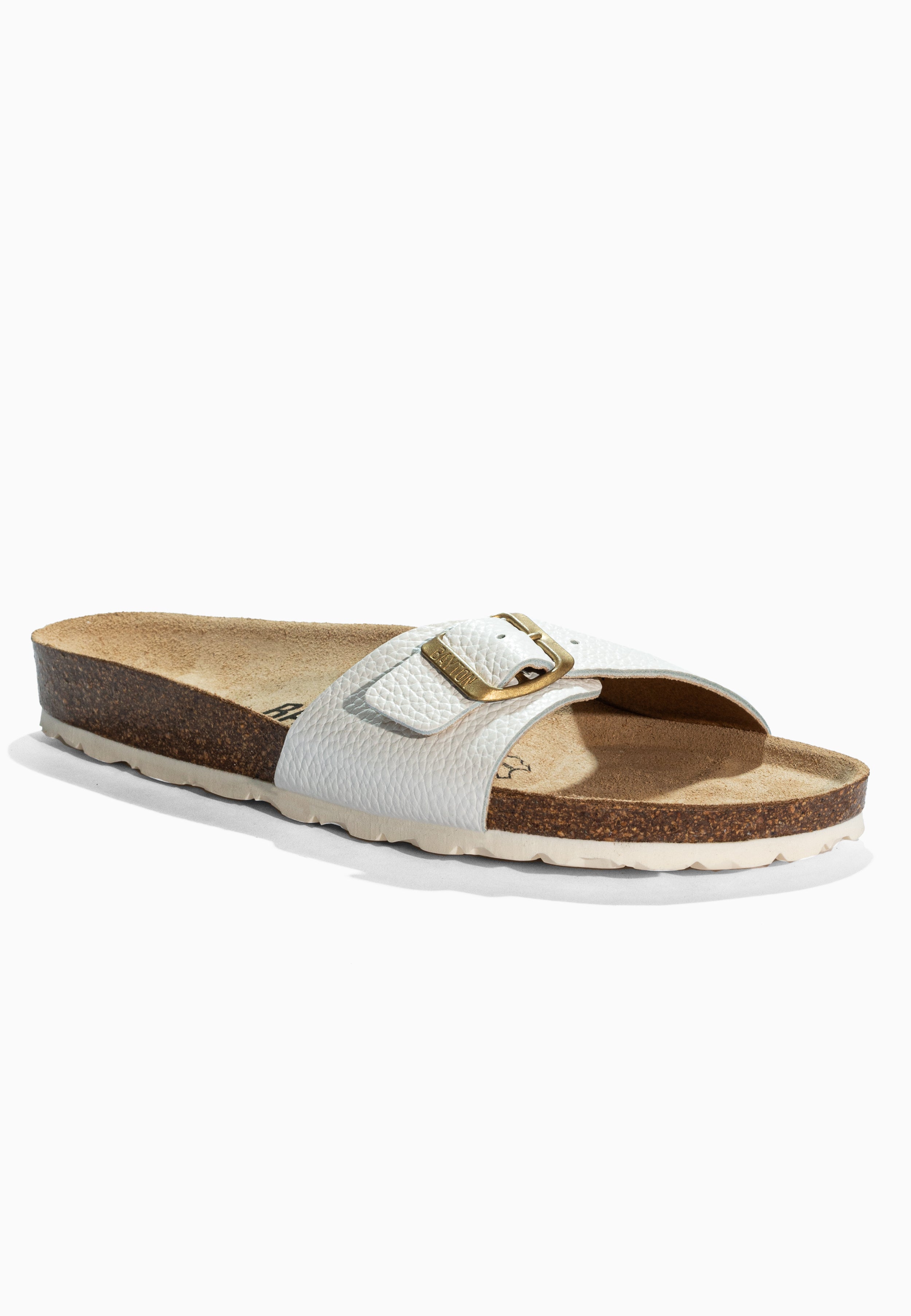 Zephyr White Leather Sandals