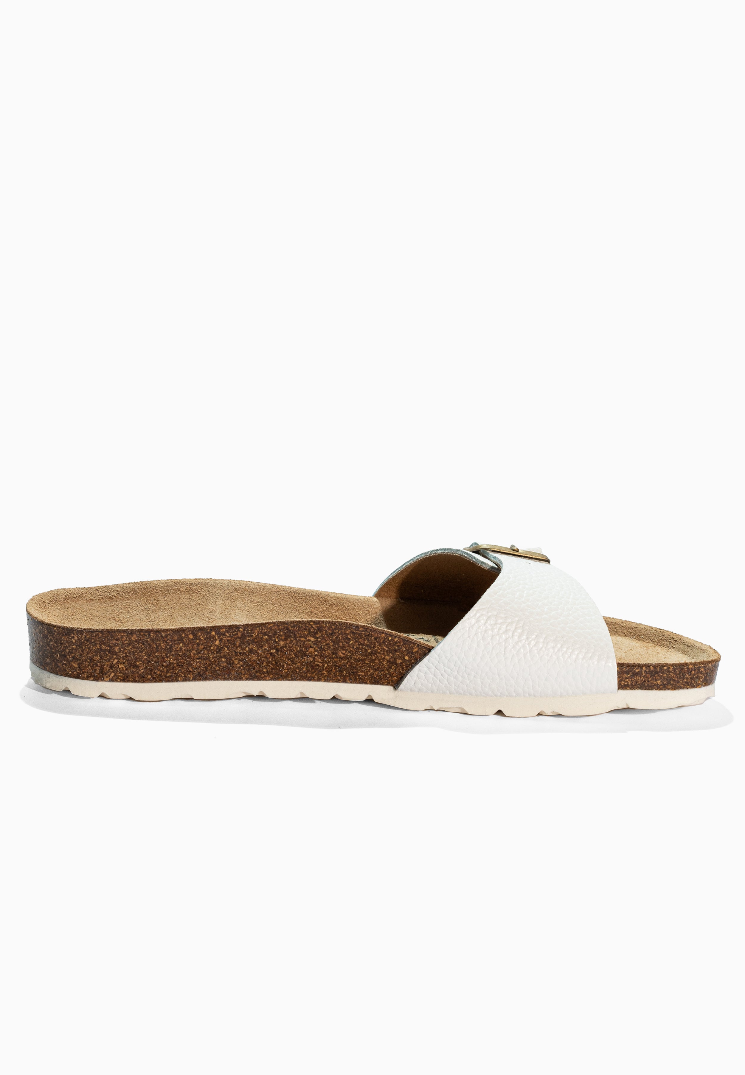 Zephyr White Leather Sandals