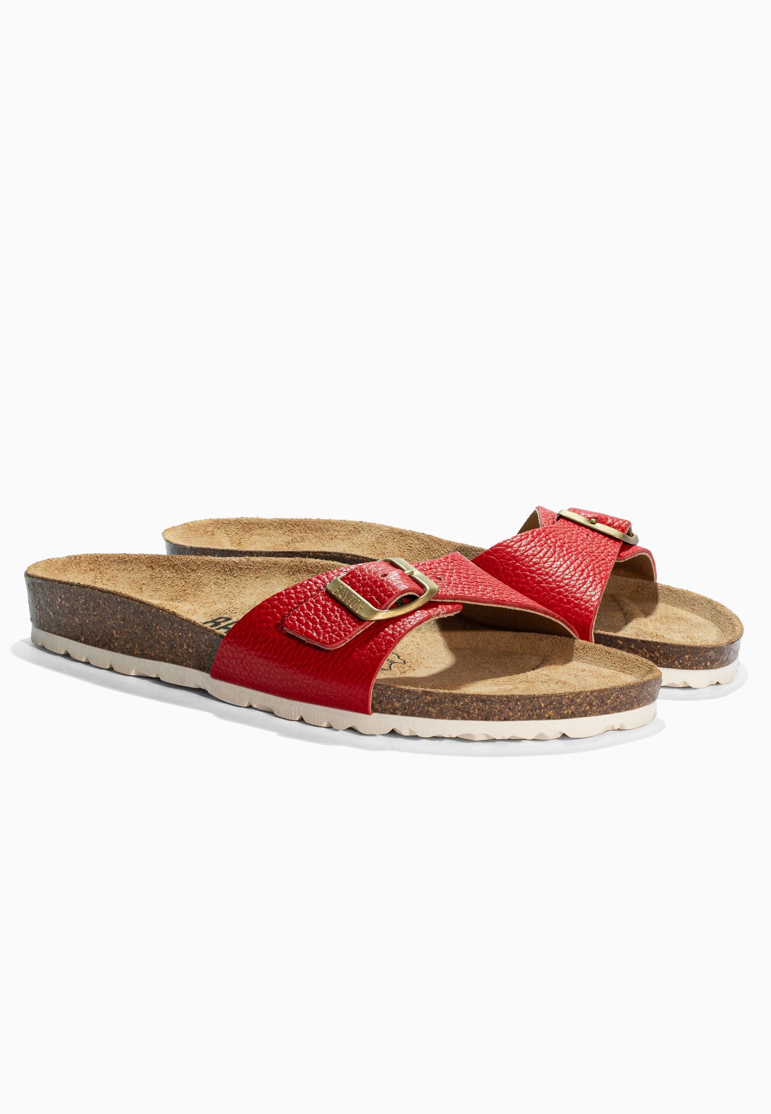 Zephyr Red Leather Sandals