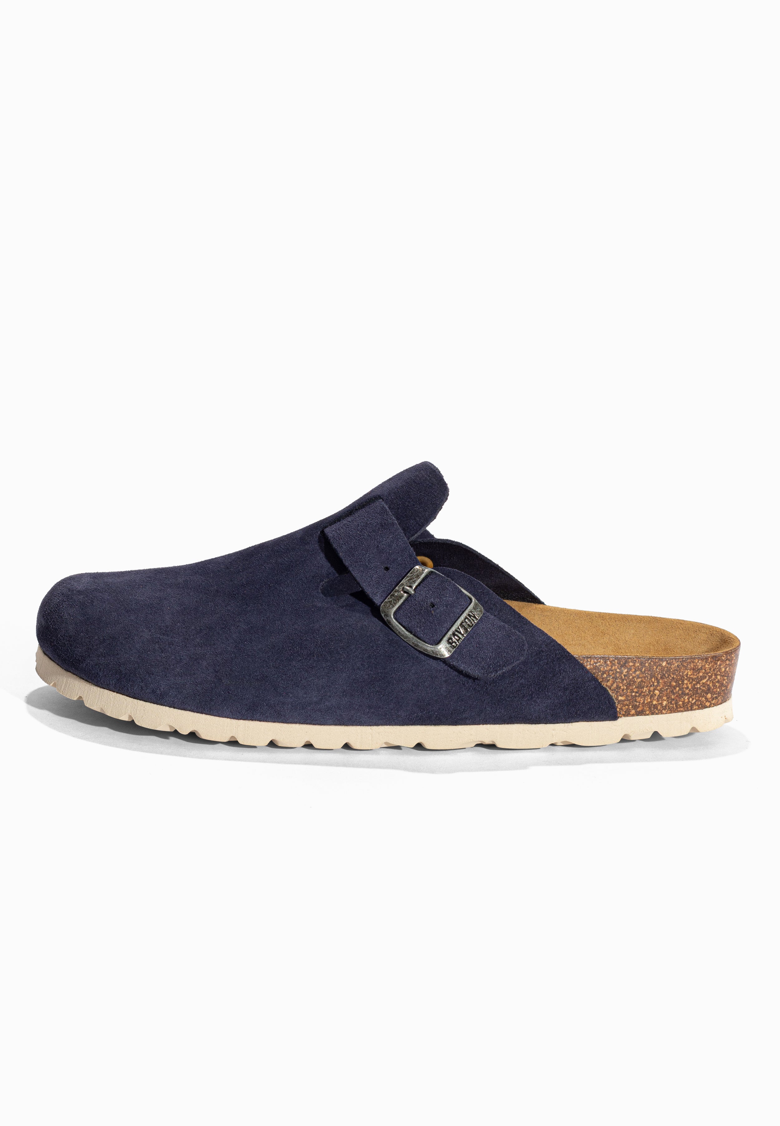 Sabots Milky Bleu marine en Cuir Suédé Bayton pour Homme