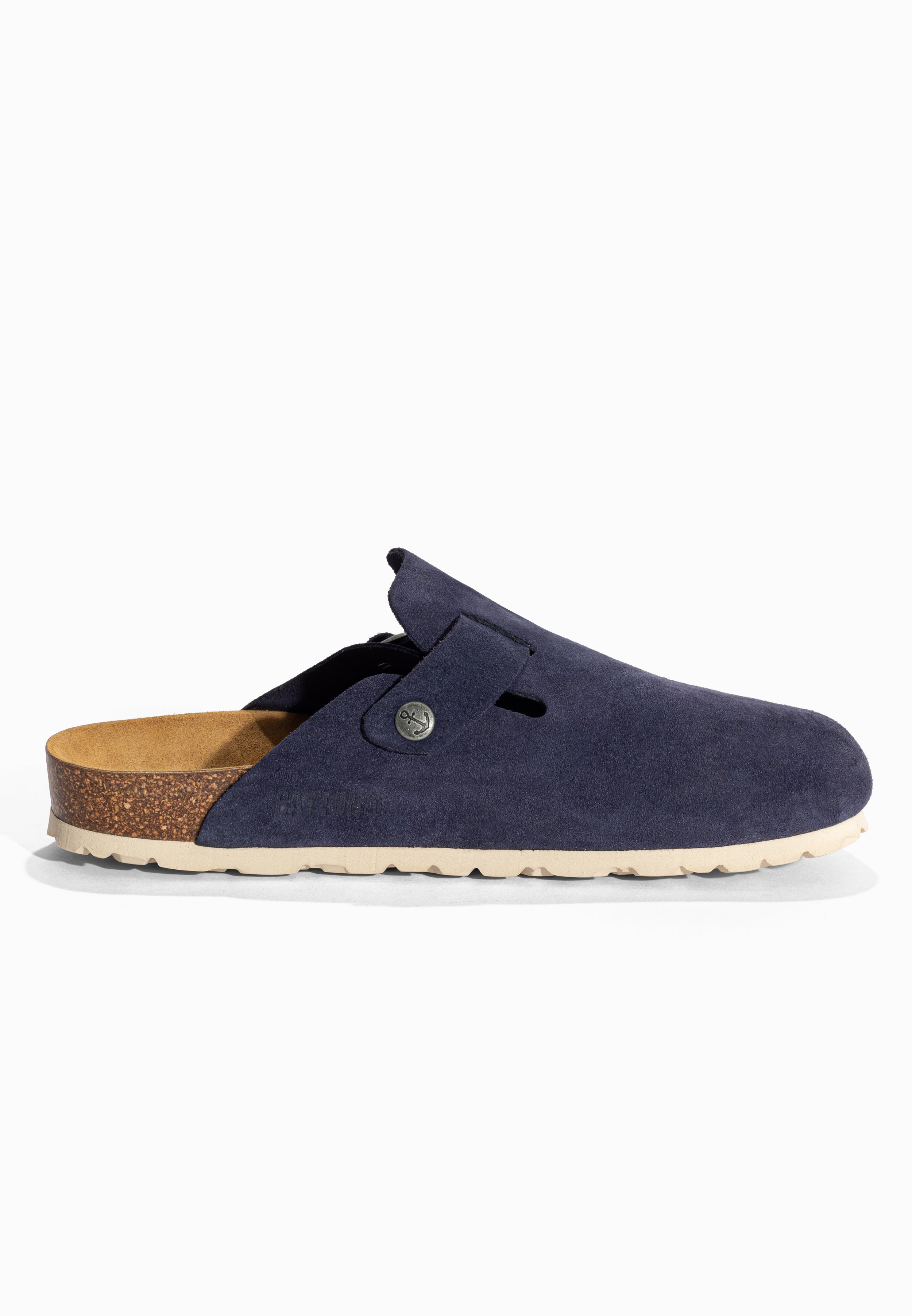 Sabots Milky Bleu marine en Cuir Suédé Bayton pour Homme