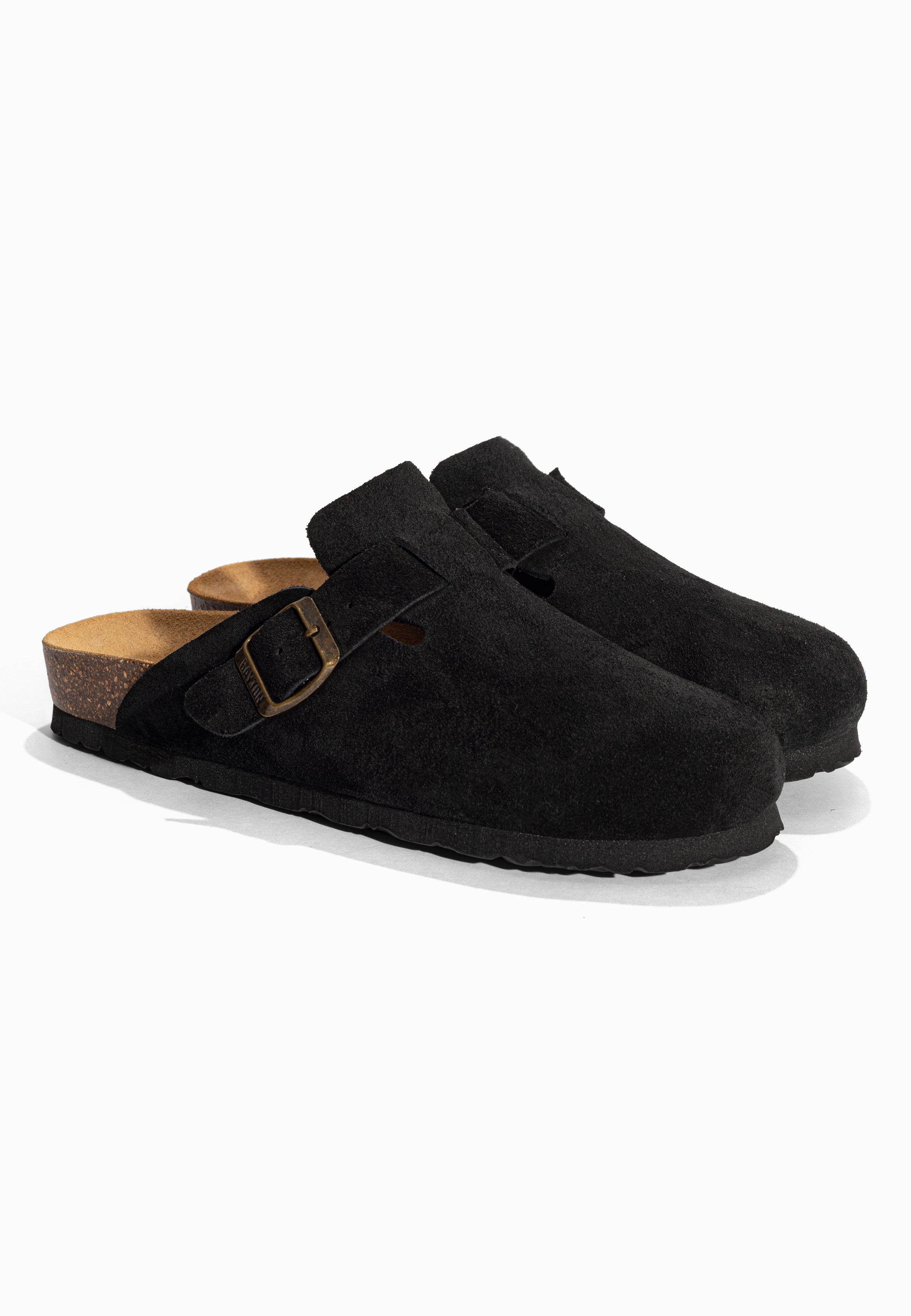 Sabots Milky Noir en Cuir Suédé