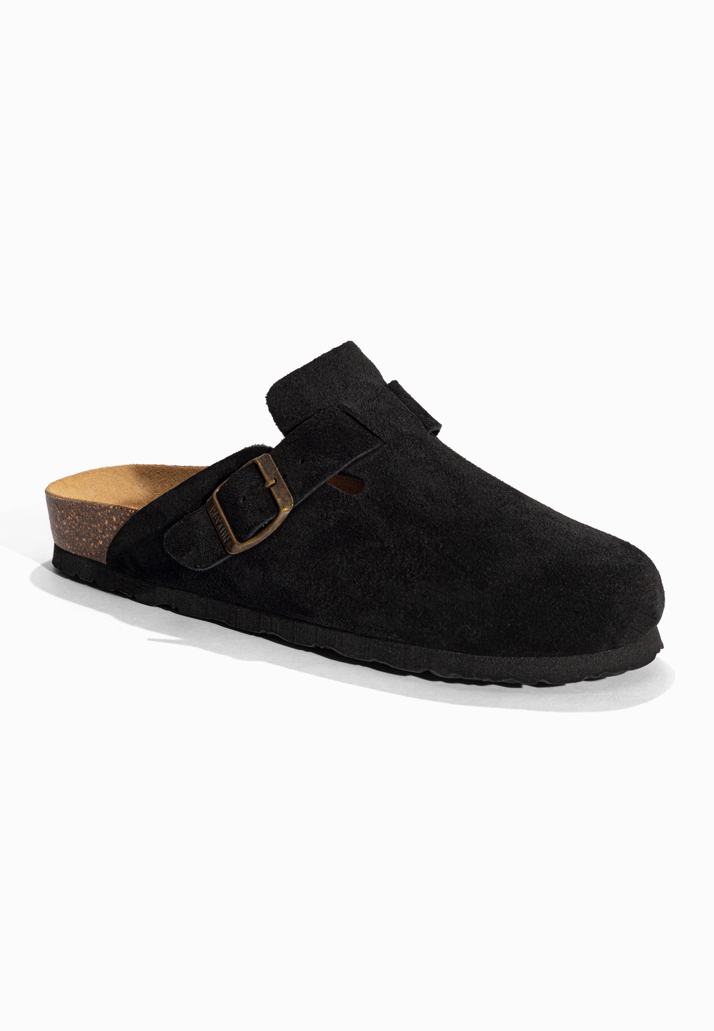 Sabots Milky Noir en Cuir Suédé