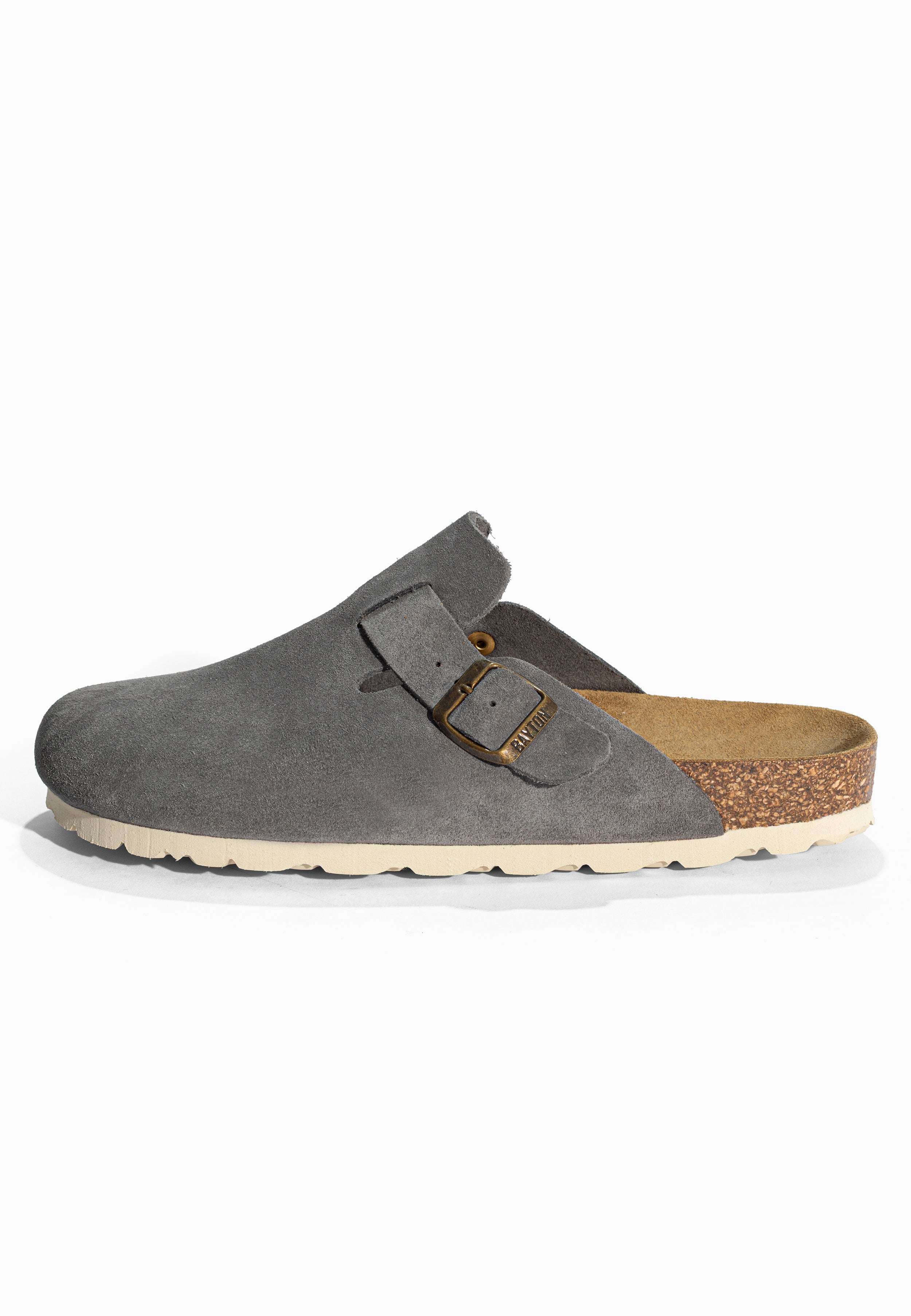 Sabots Milky Gris en Cuir Suédé Bayton pour Homme