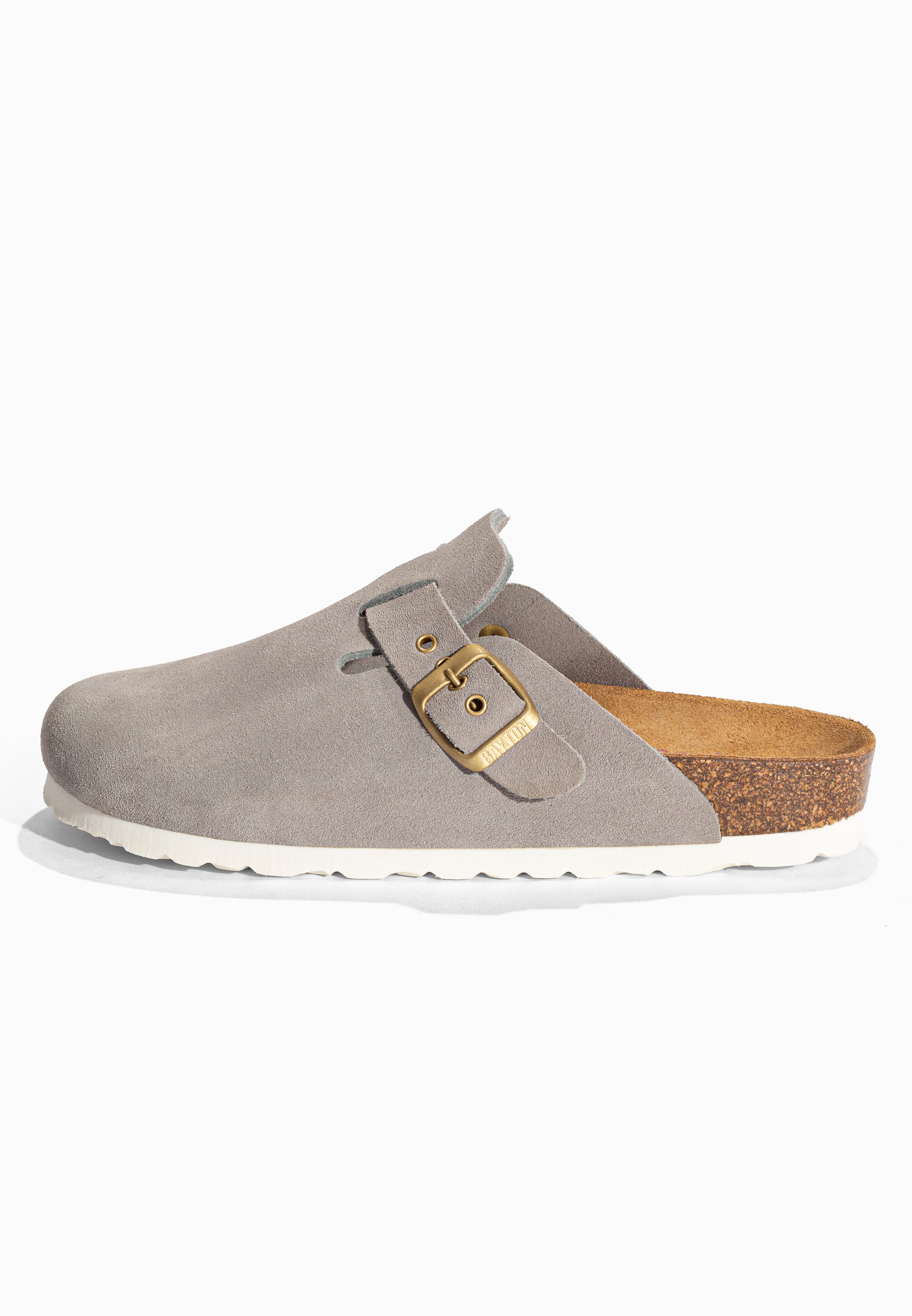 Sabots Milky Gris en Cuir Suédé