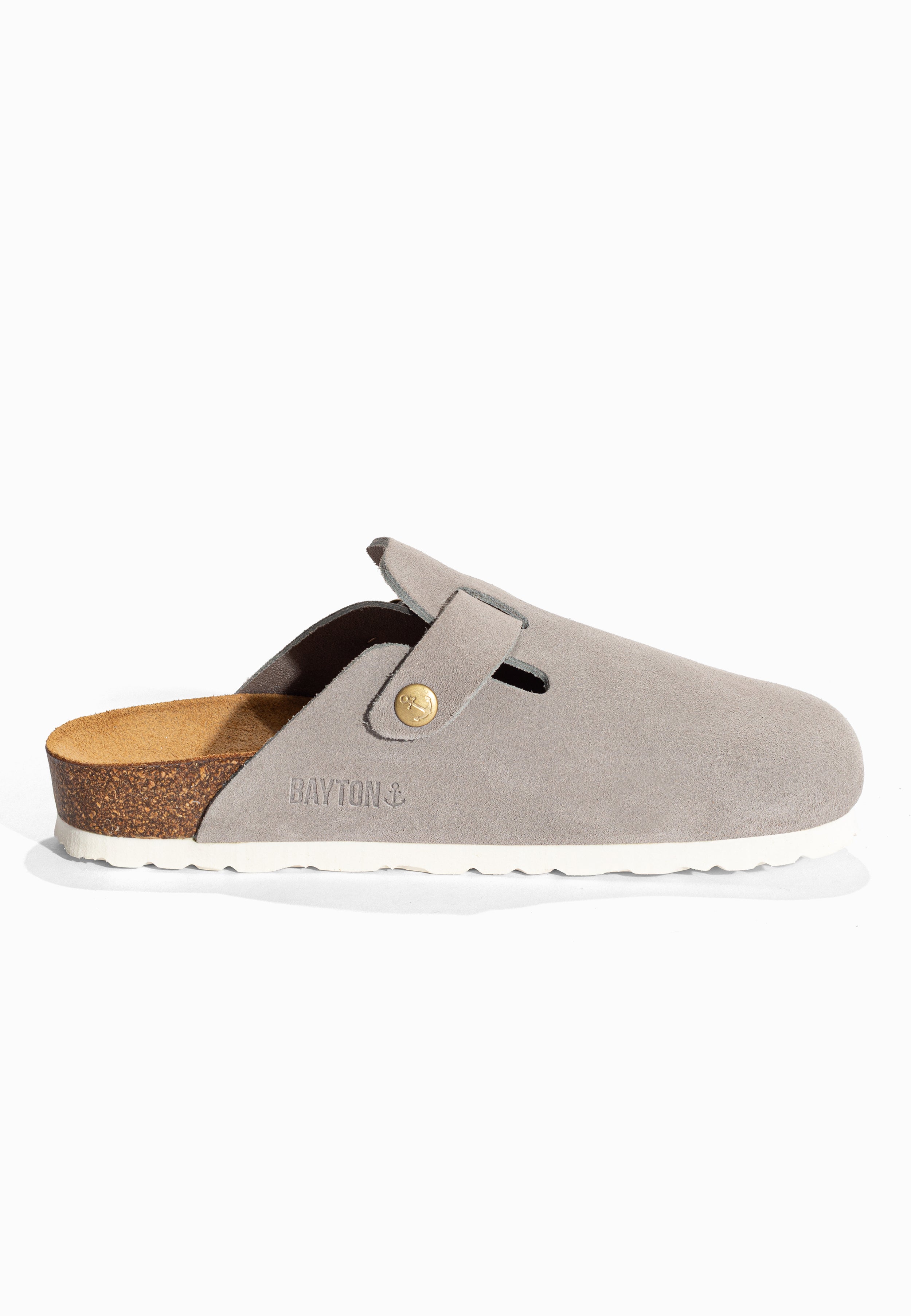 Sabots Milky Gris en Cuir Suédé
