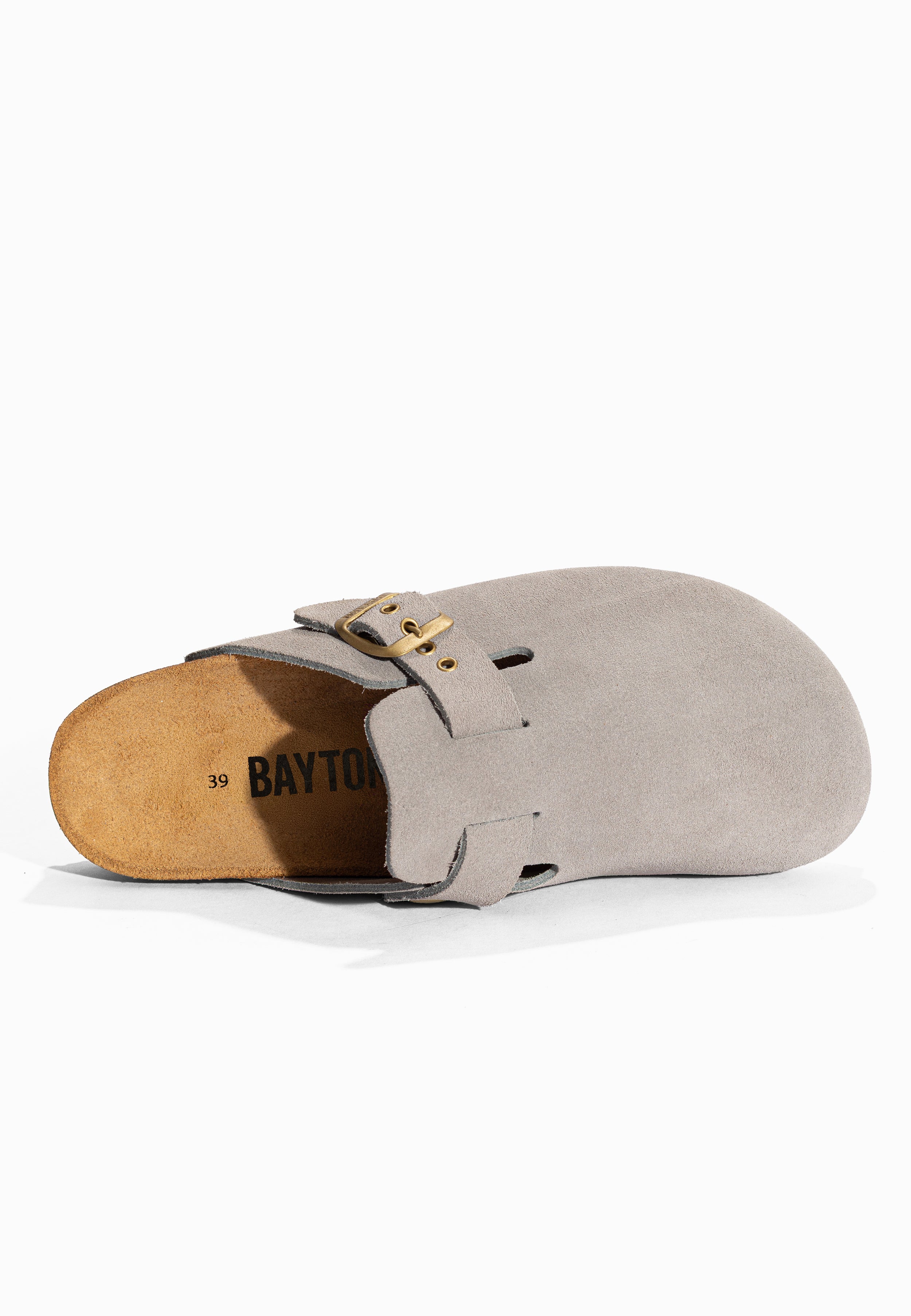 Sabots Milky Gris en Cuir Suédé