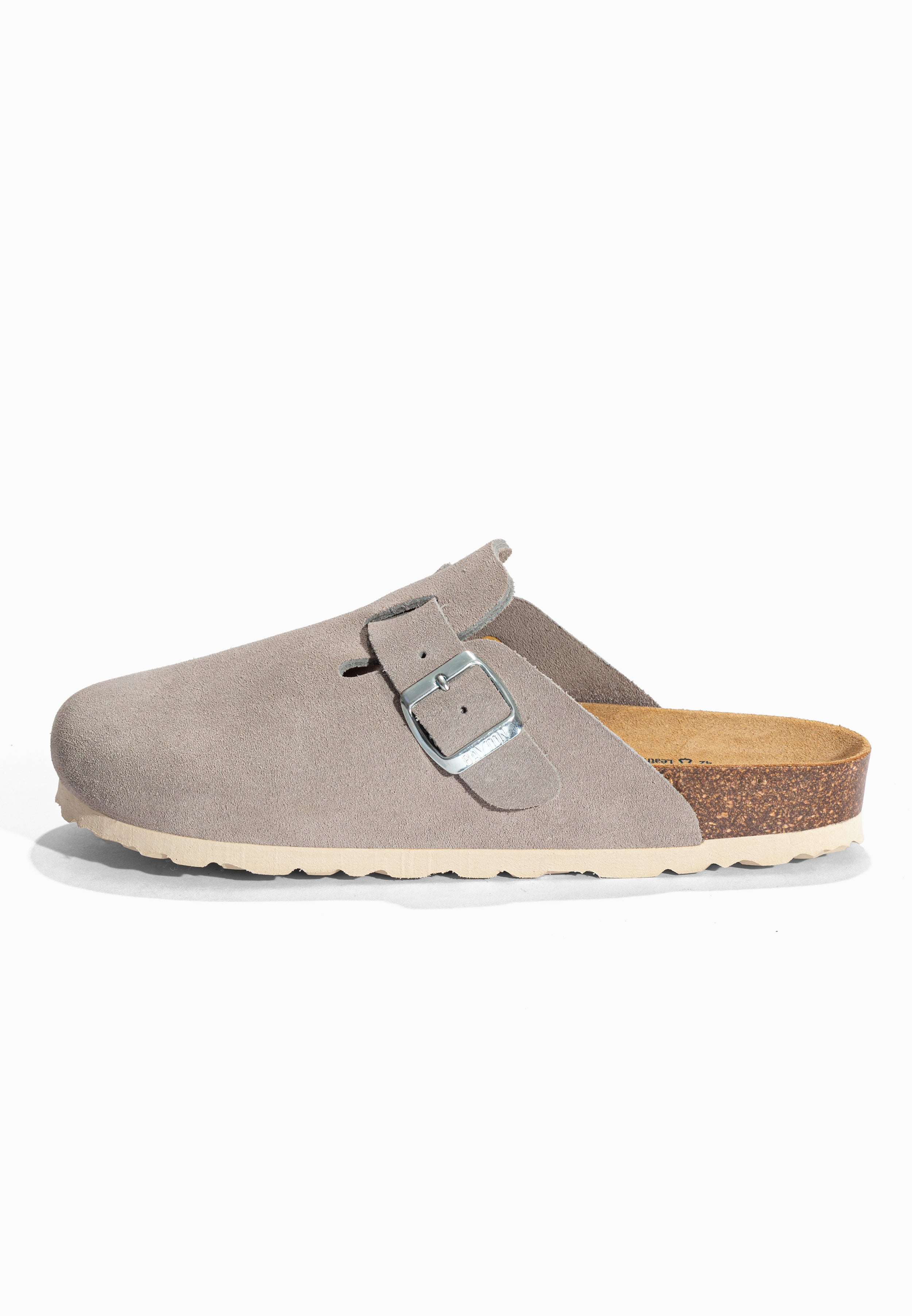 Sabots Milky Gris en Cuir Suédé