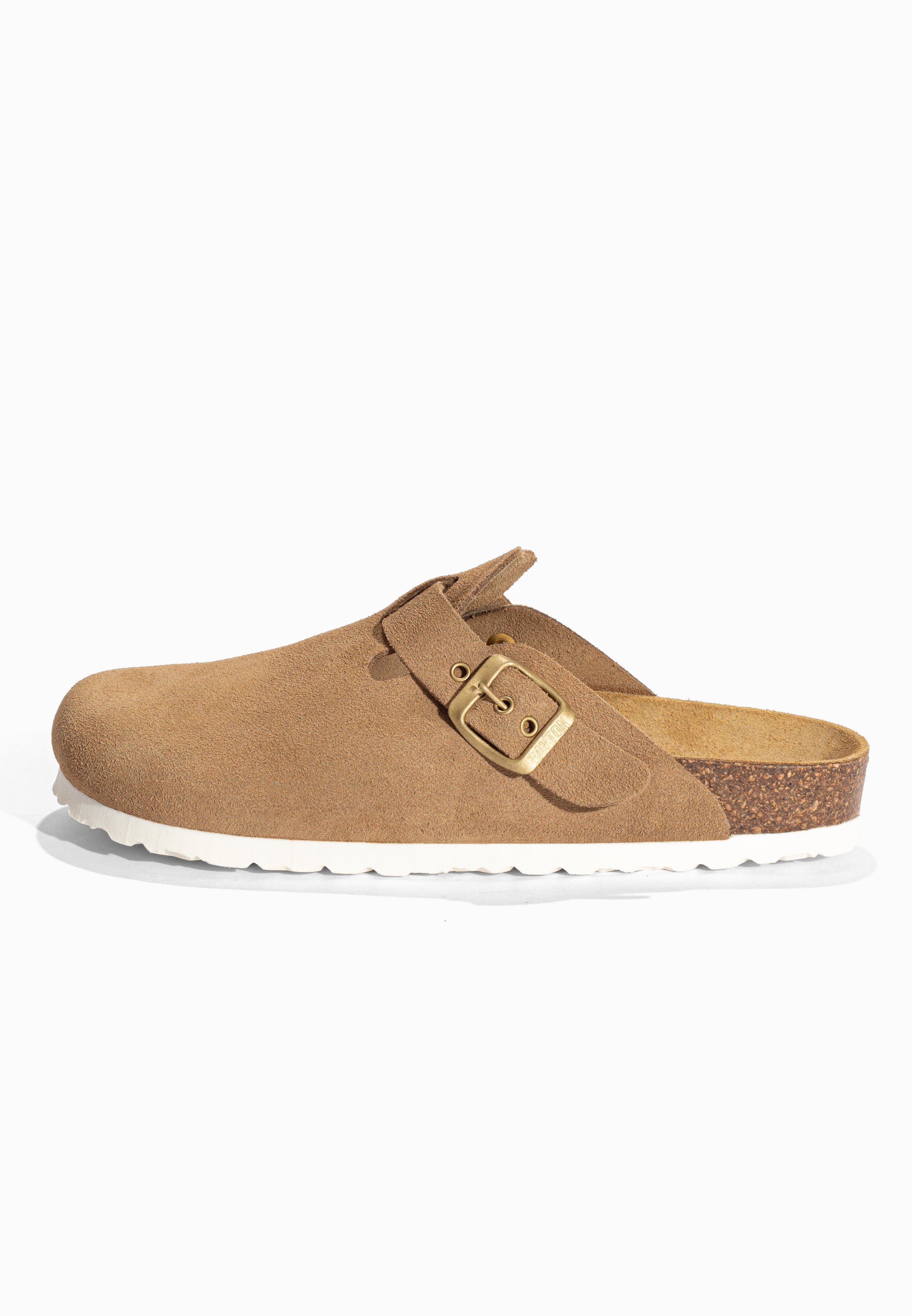 Sabots Milky Beige en Cuir Suédé Bayton pour Femme