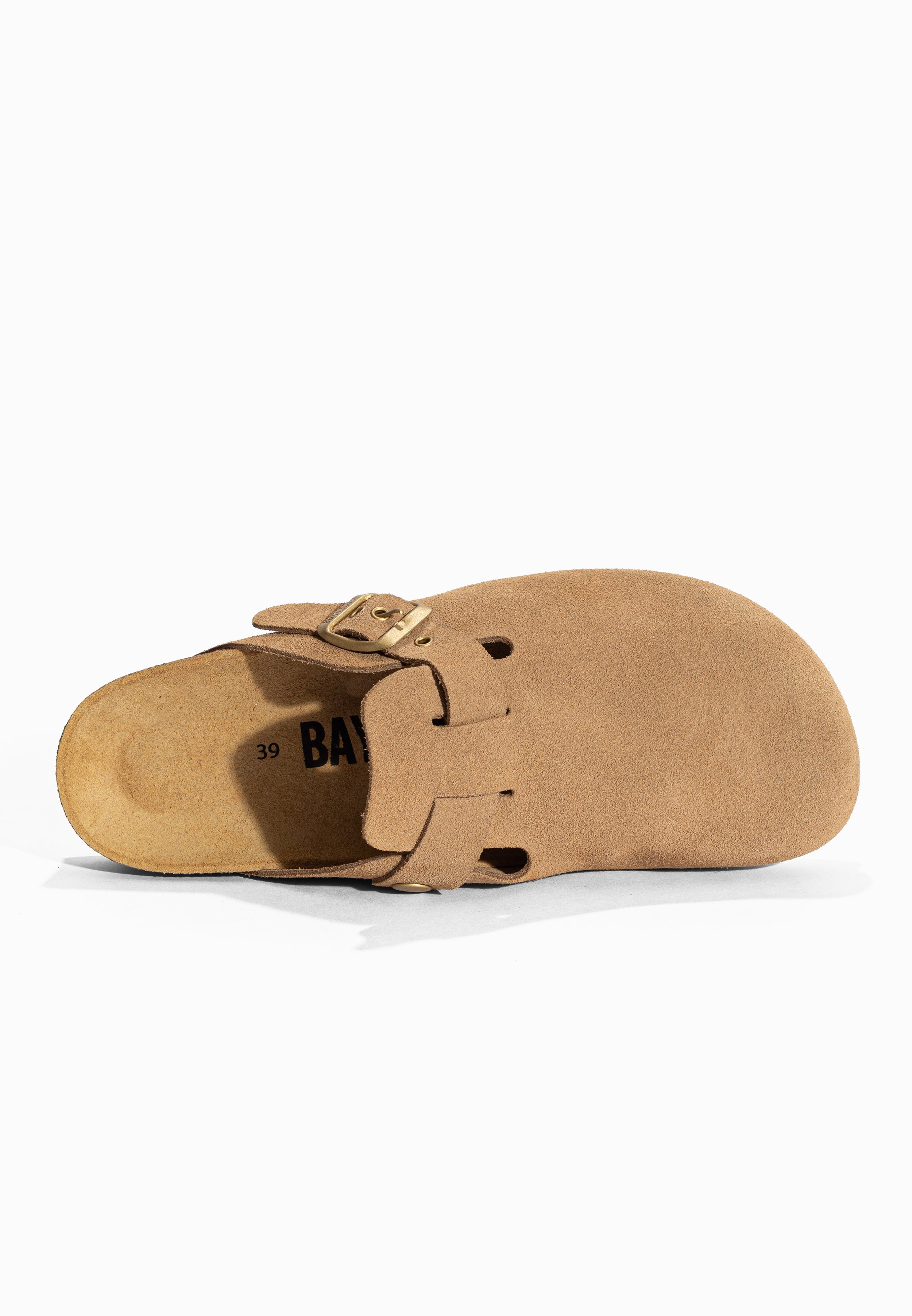 Sabots Milky Beige en Cuir Suédé Bayton pour Femme