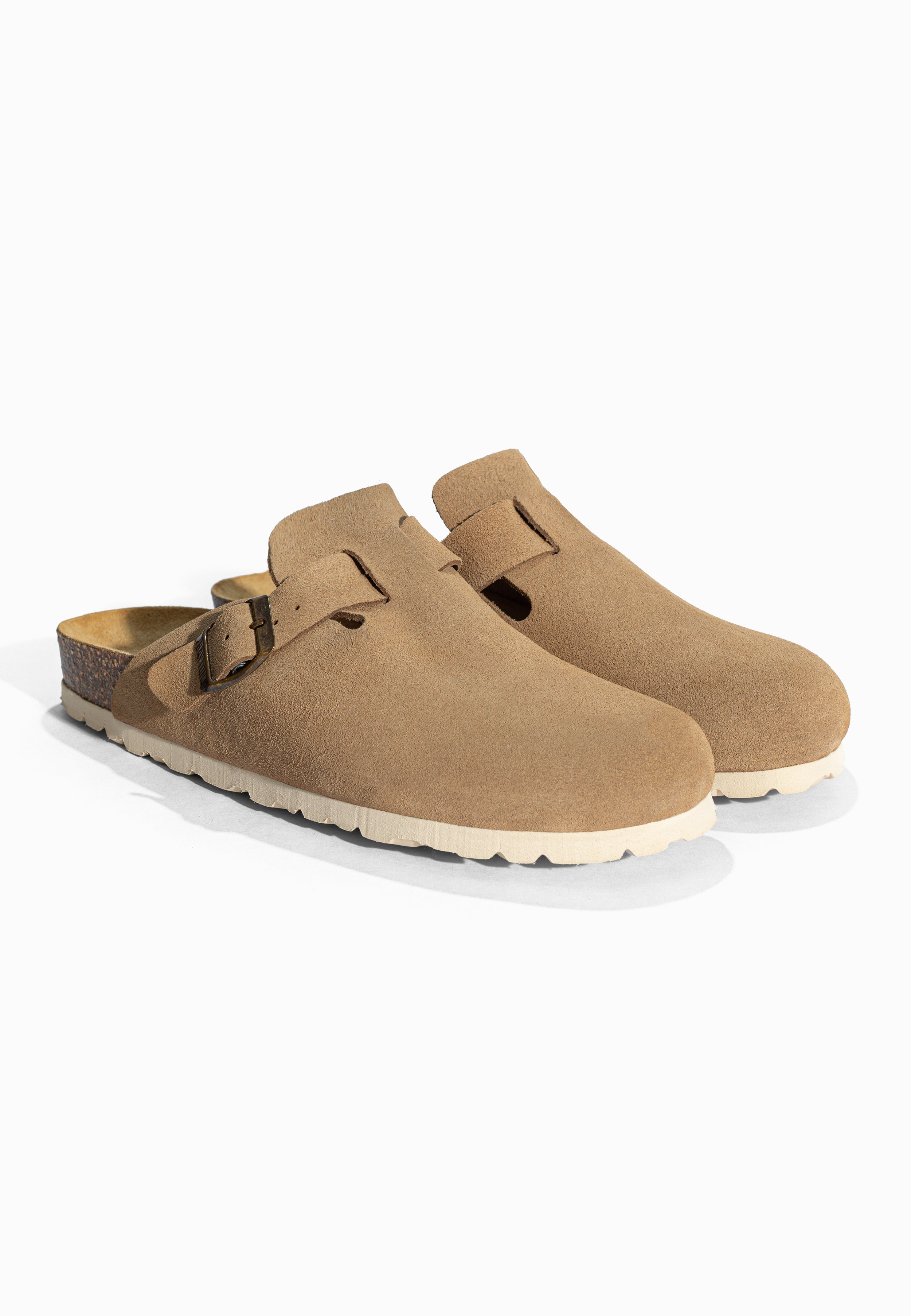 Sabots Milky Beige en Cuir Suédé Bayton pour Homme