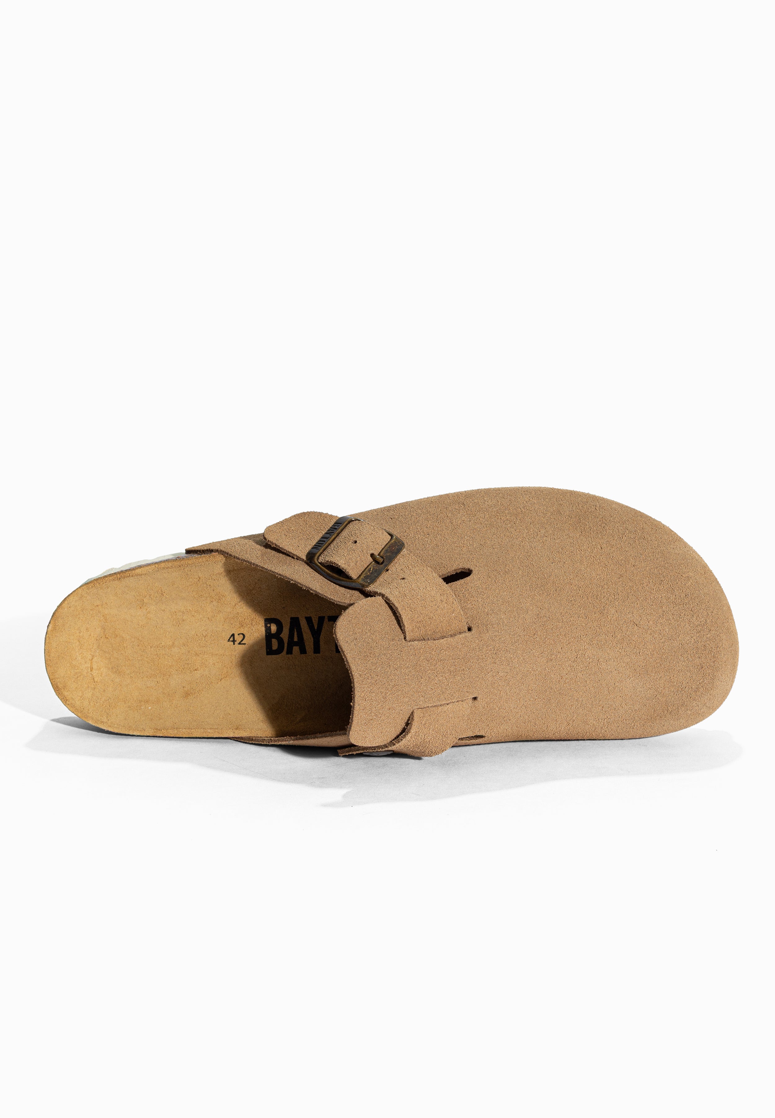 Sabots Milky Beige en Cuir Suédé Bayton pour Homme