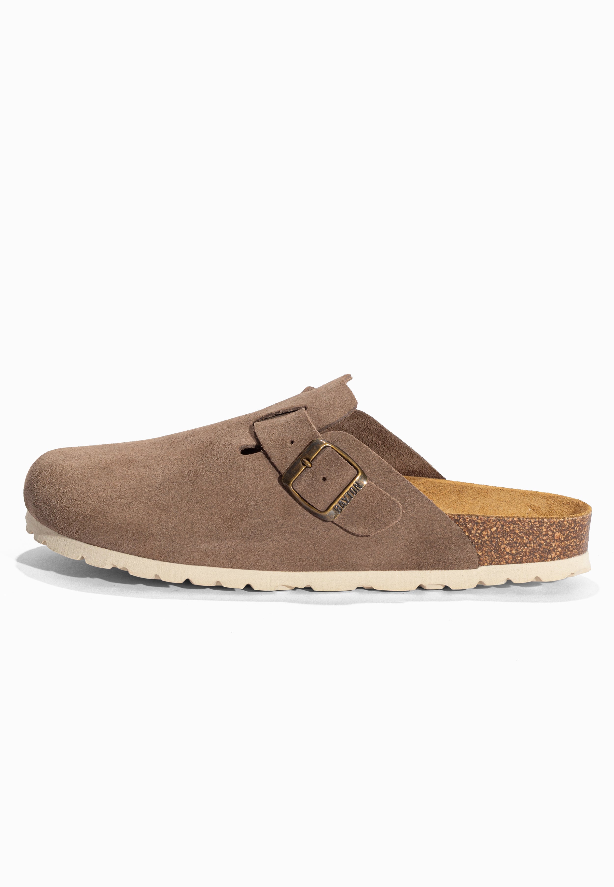 Sabots Milky Taupe en Cuir Suédé Bayton pour Homme
